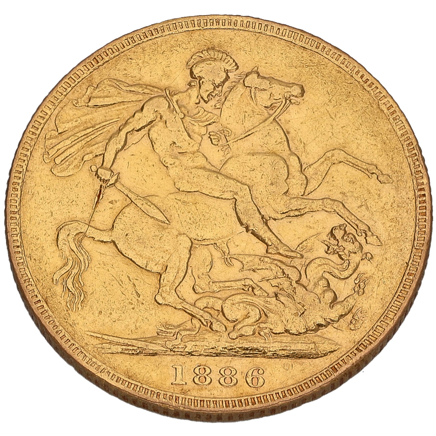 22ct Gold Queen Victoria Full Sovereign Coin 1886
