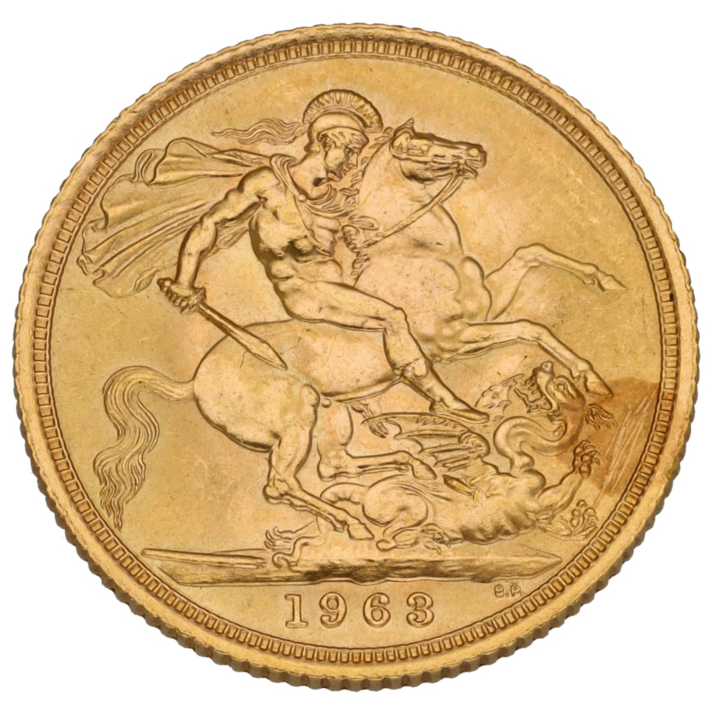 22ct Gold Queen Elizabeth II Full Sovereign Coin 1963