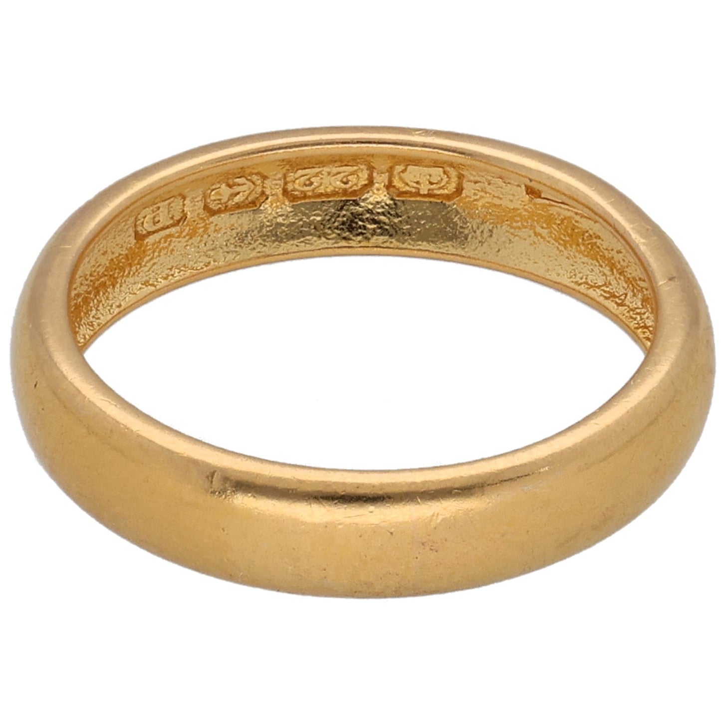 22ct Gold Plain Wedding Ring Size N