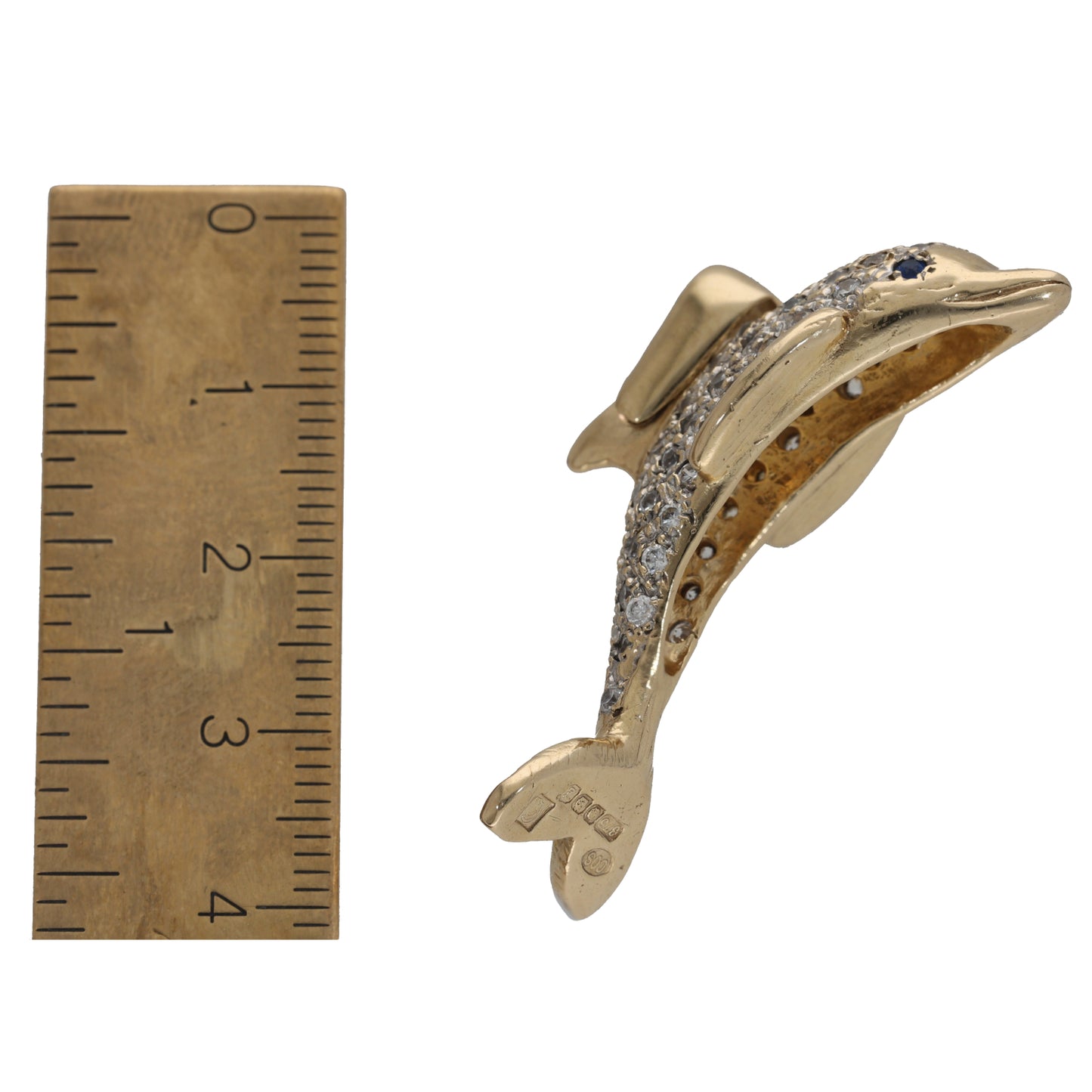 9ct Gold Imitation Dolphin Pendant