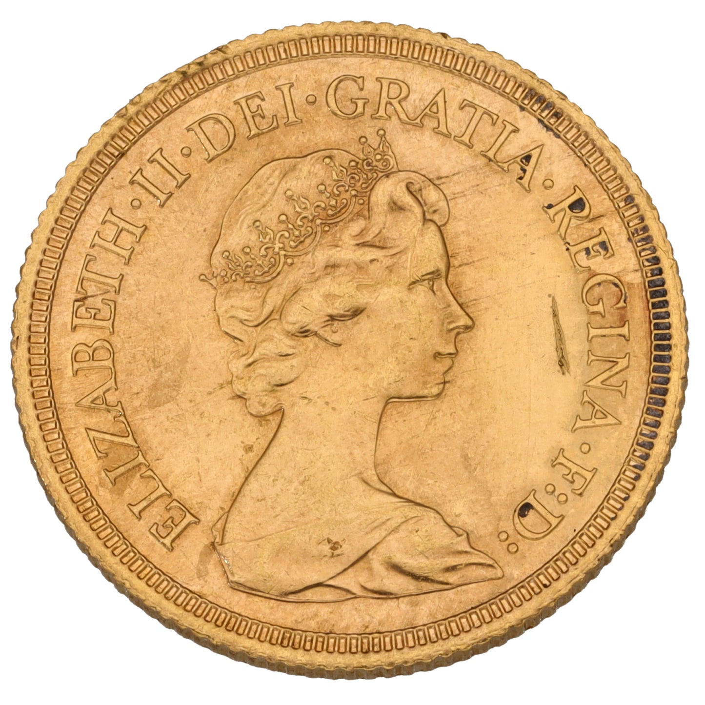 22ct Gold Queen Elizabeth II Full Sovereign Coin 1976