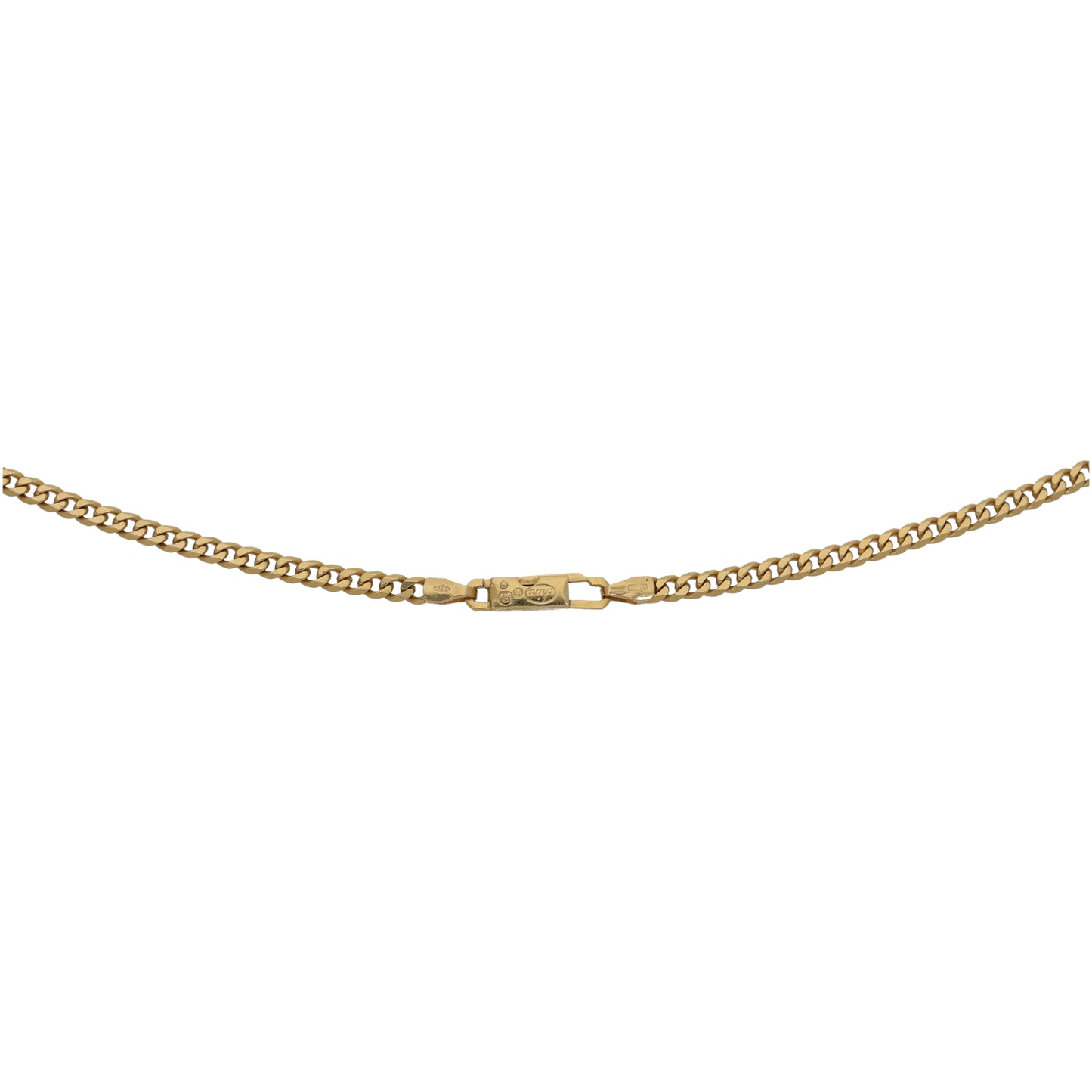 18ct Gold Curb Chain 18"