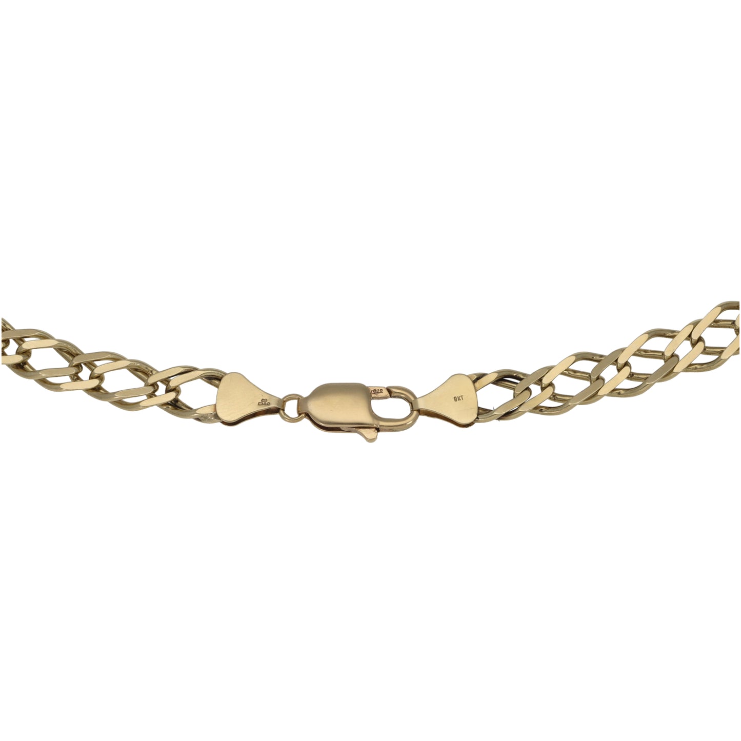 9ct Gold Double Curb Chain 21"