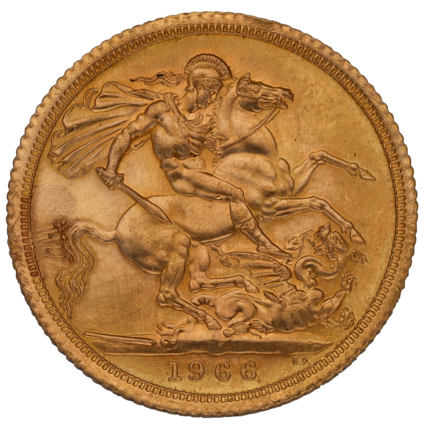 22ct Gold Queen Elizabeth II Full Sovereign Coin 1966