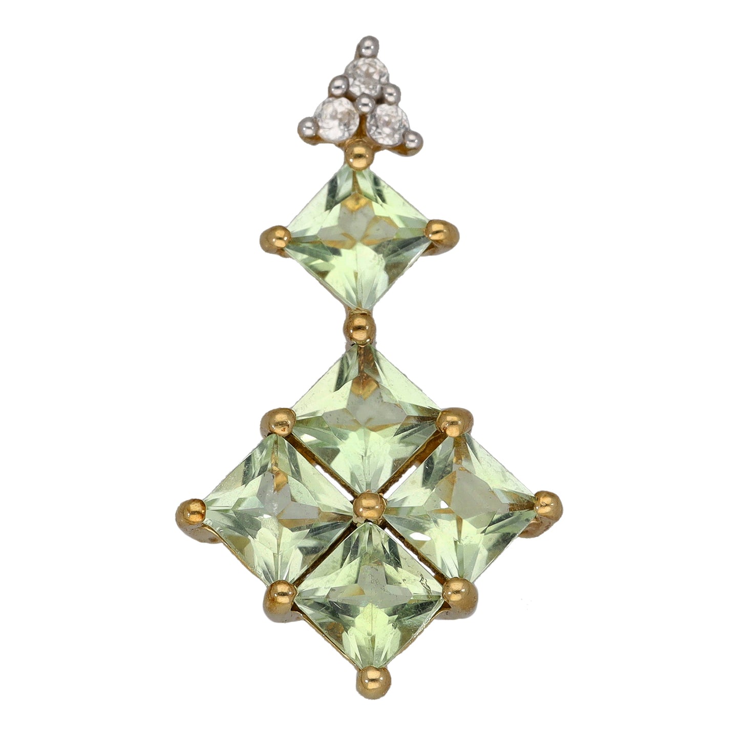 9ct Gold Diaspore & Imitation Dress/Cocktail Pendant