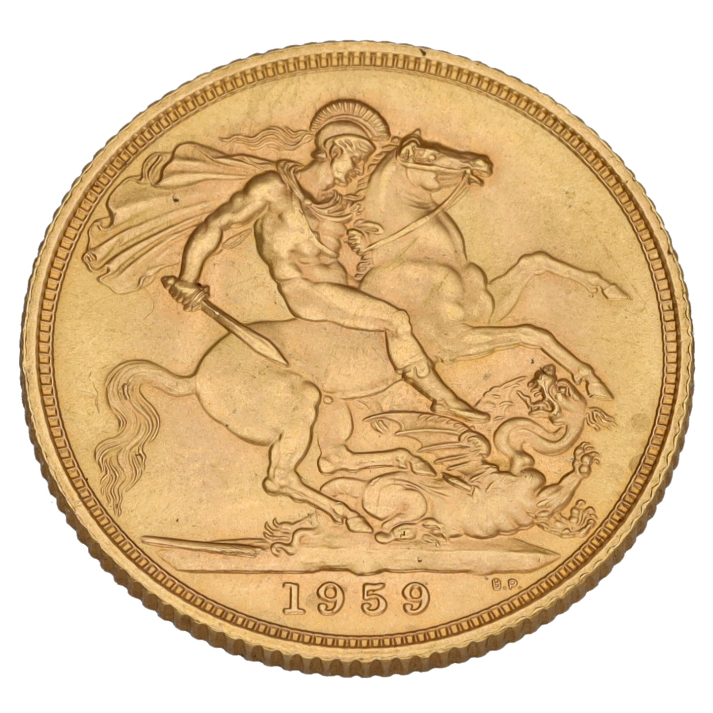 22ct Gold Queen Elizabeth II Full Sovereign Coin 1959