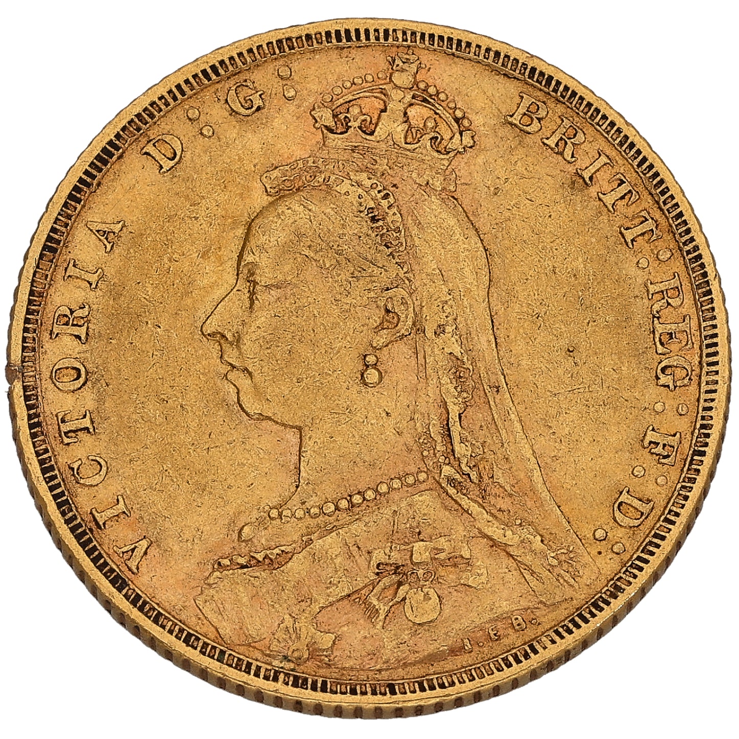 22ct Gold Queen Victoria Full Sovereign Coin 1889