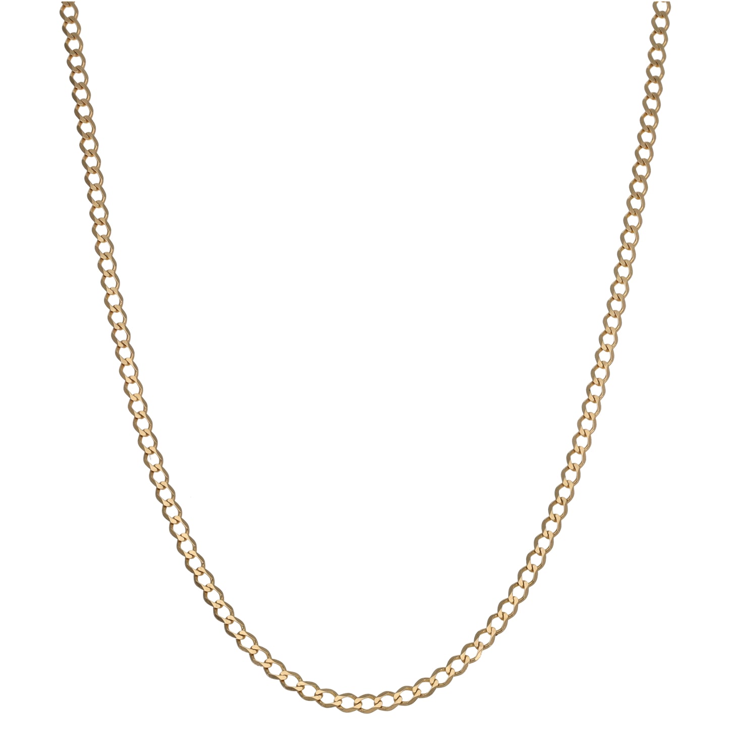 9ct Gold Curb Chain 18"