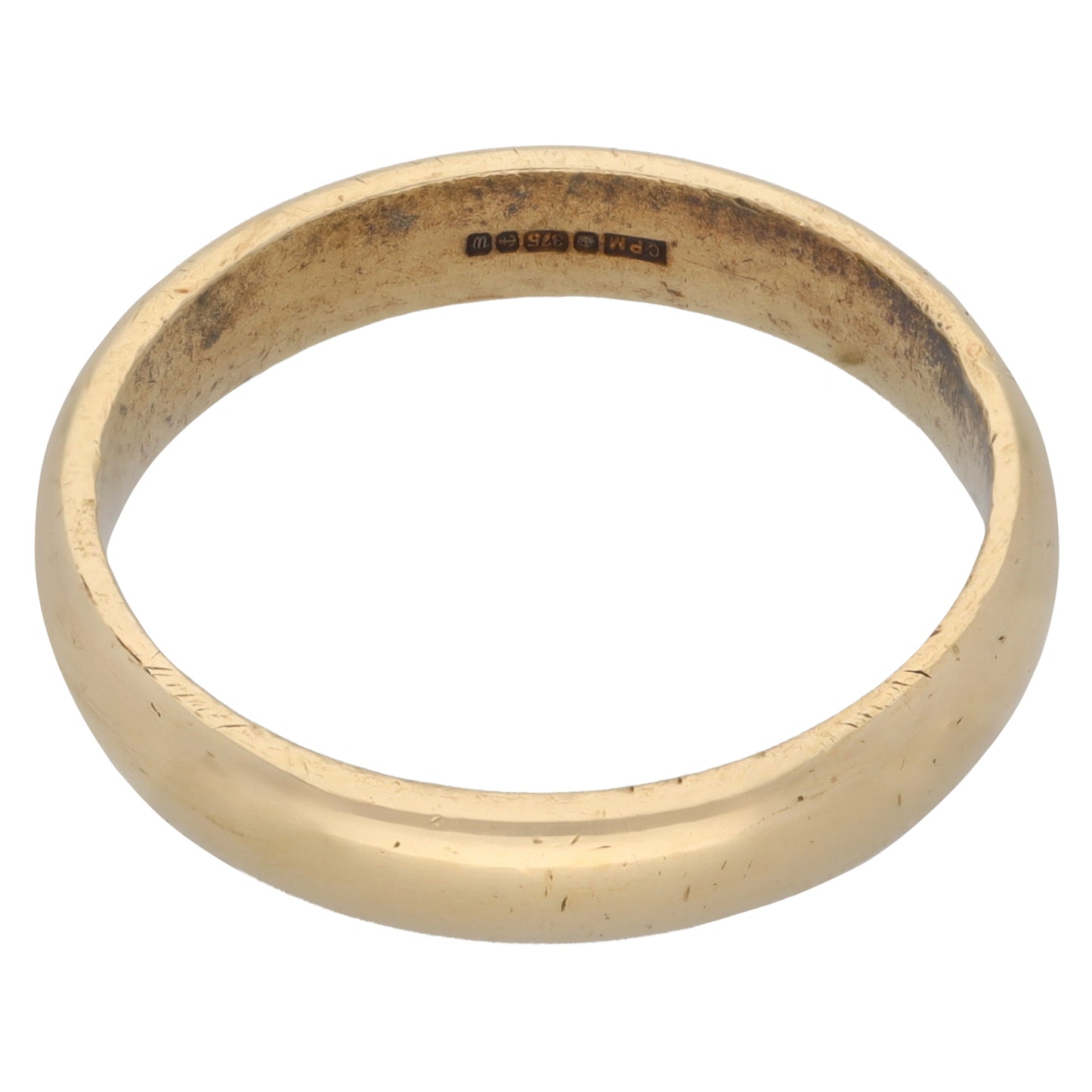 9ct Gold Plain Wedding Ring Size R