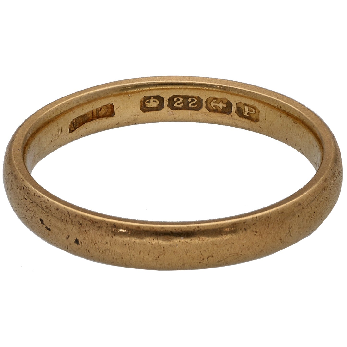 22ct Gold Plain Wedding Ring Size O