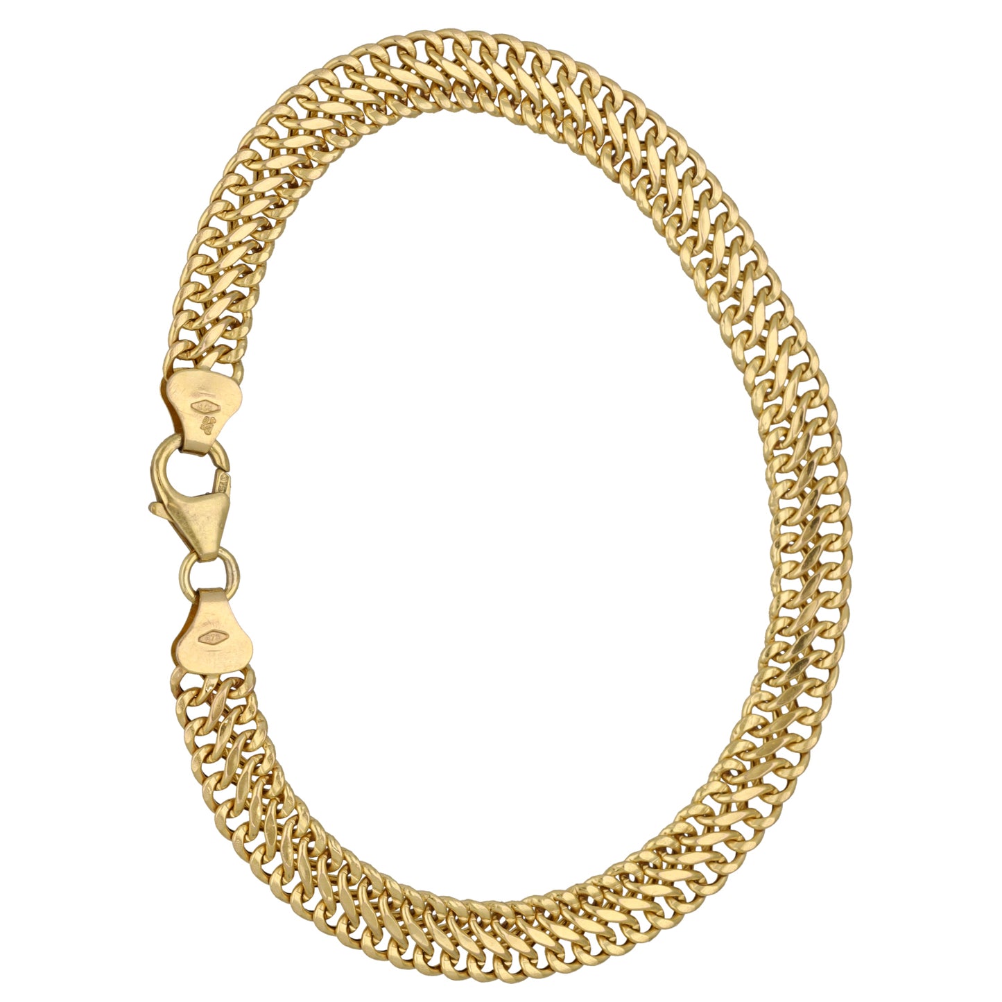 9ct Gold Double Curb Bracelet