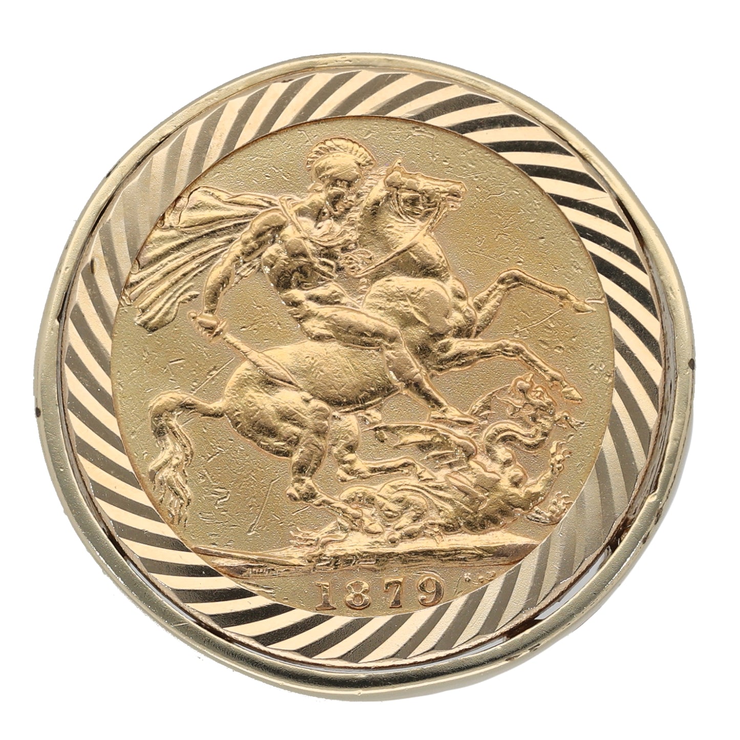 9ct Gold Coin Ring Size P