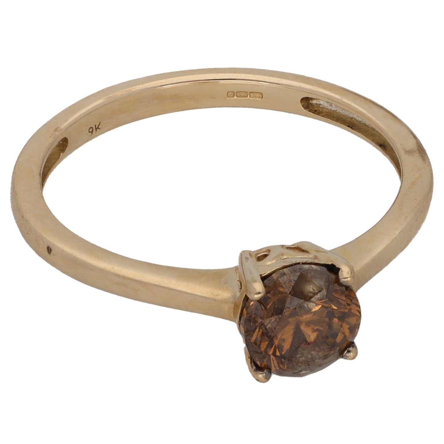 9ct Gold 0.80ct Diamond Solitaire Ring Size Q