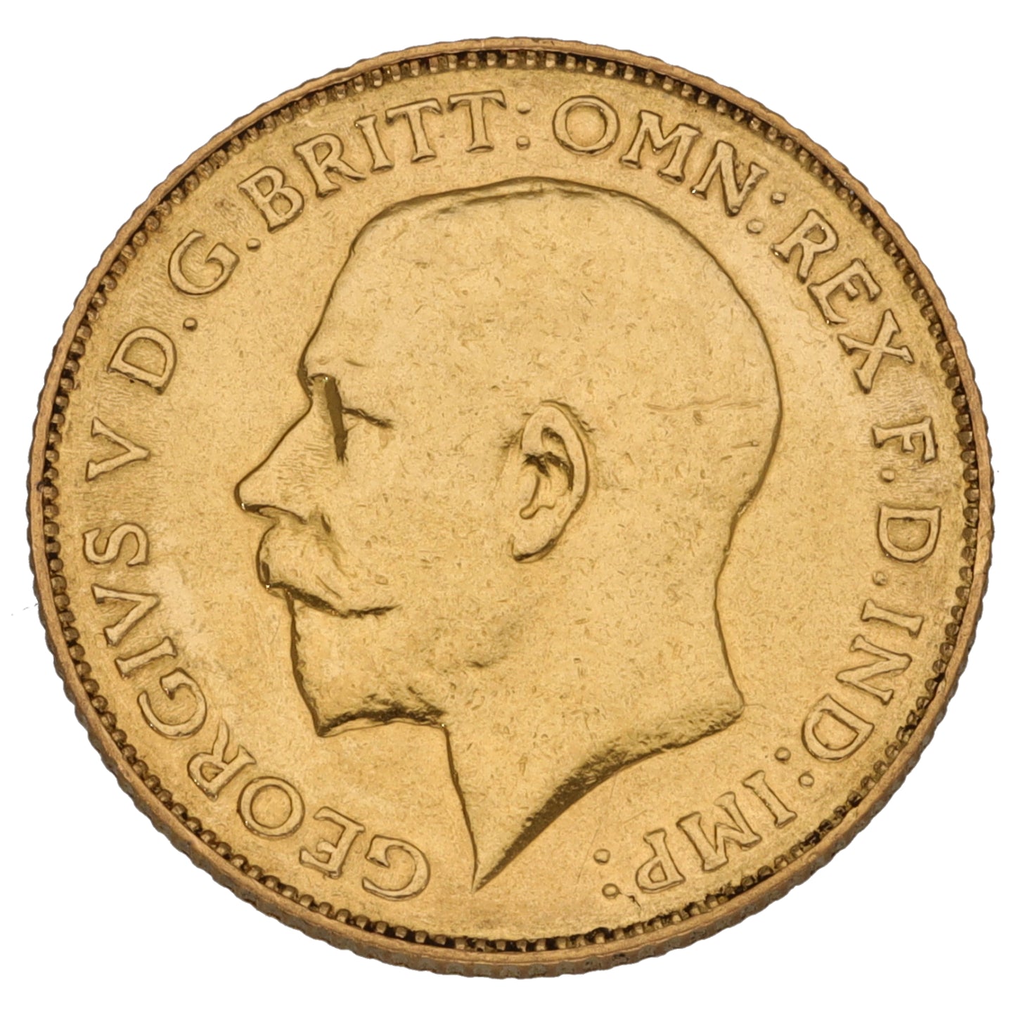 22ct Gold King George V Half Sovereign Coin 1911