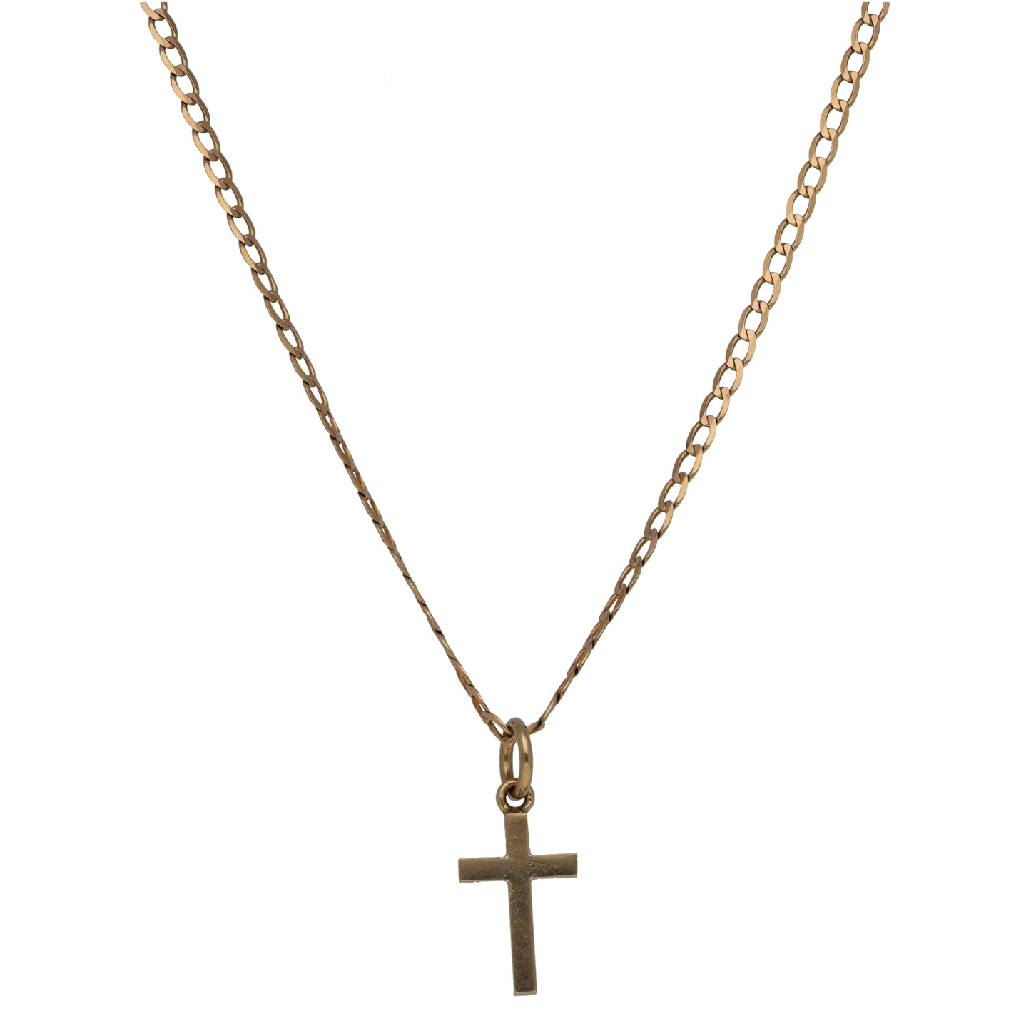 9ct Gold Cross Pendant With Chain