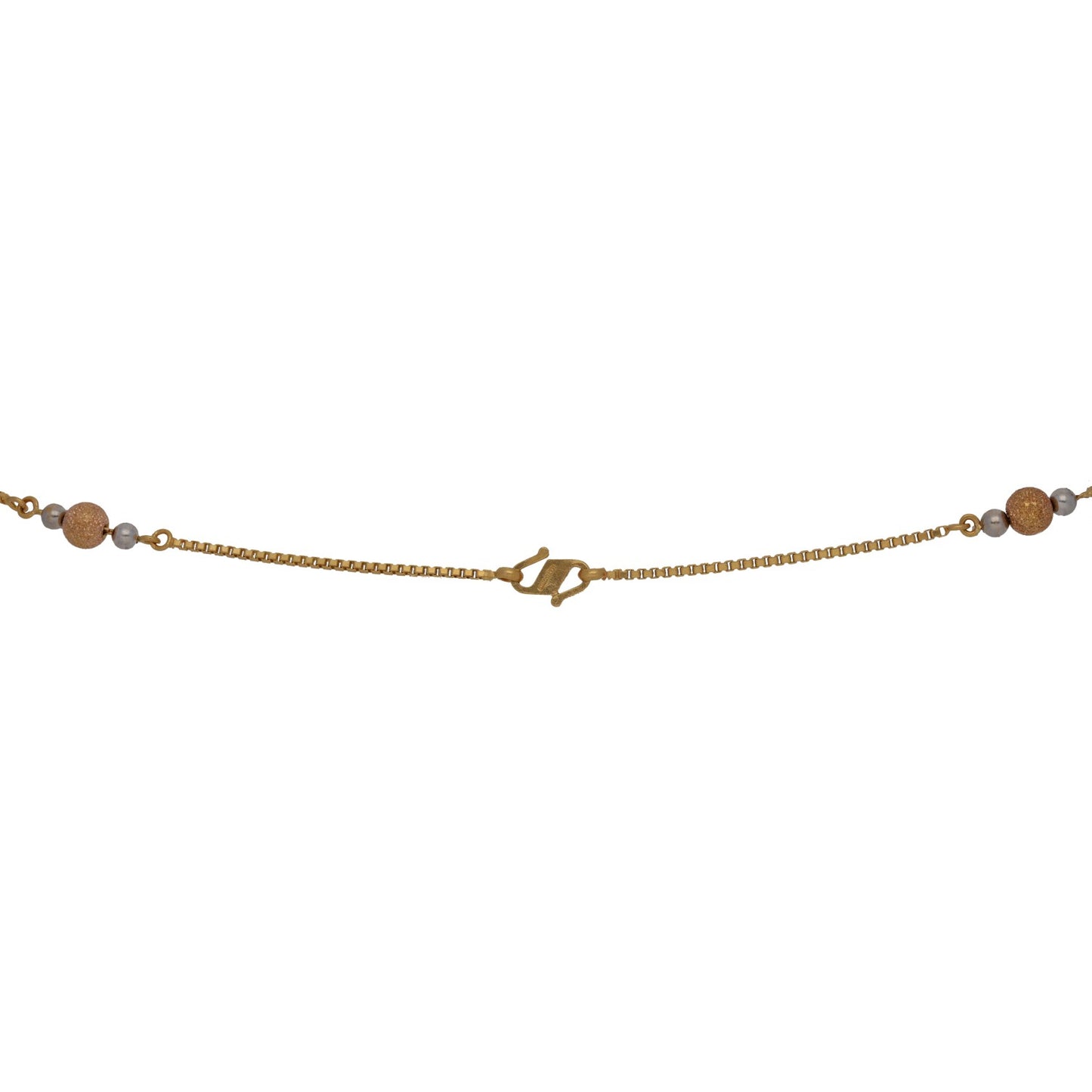 22ct Tri-Colour Gold Fancy Necklace 22"