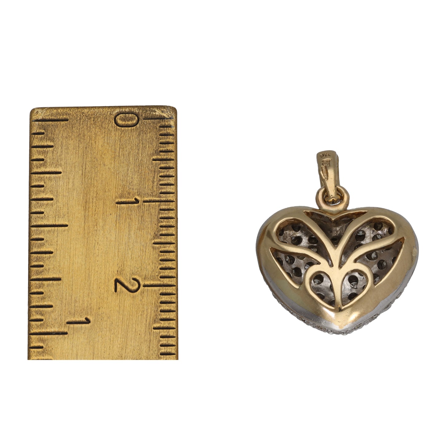 9ct Gold 0.68ct Diamond Heart Pendant
