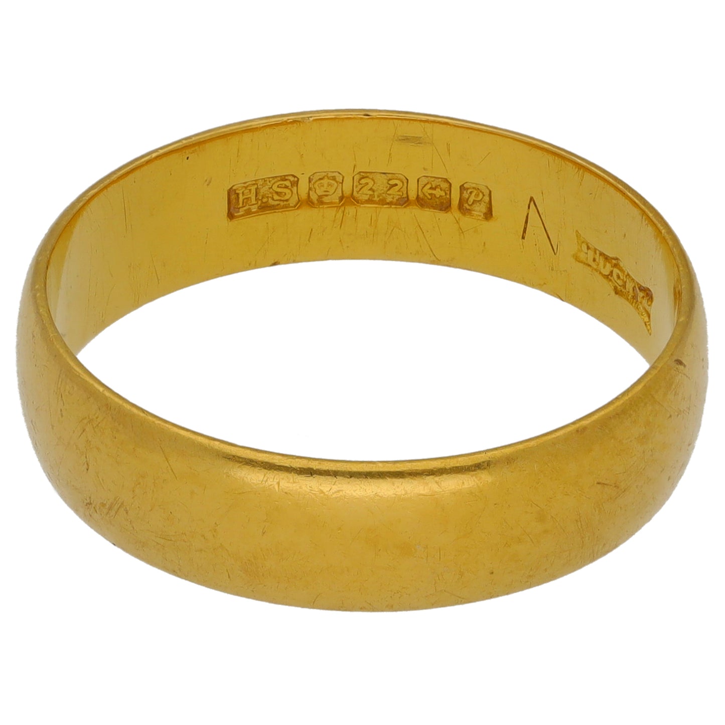 22ct Gold Plain Wedding Ring Size Q