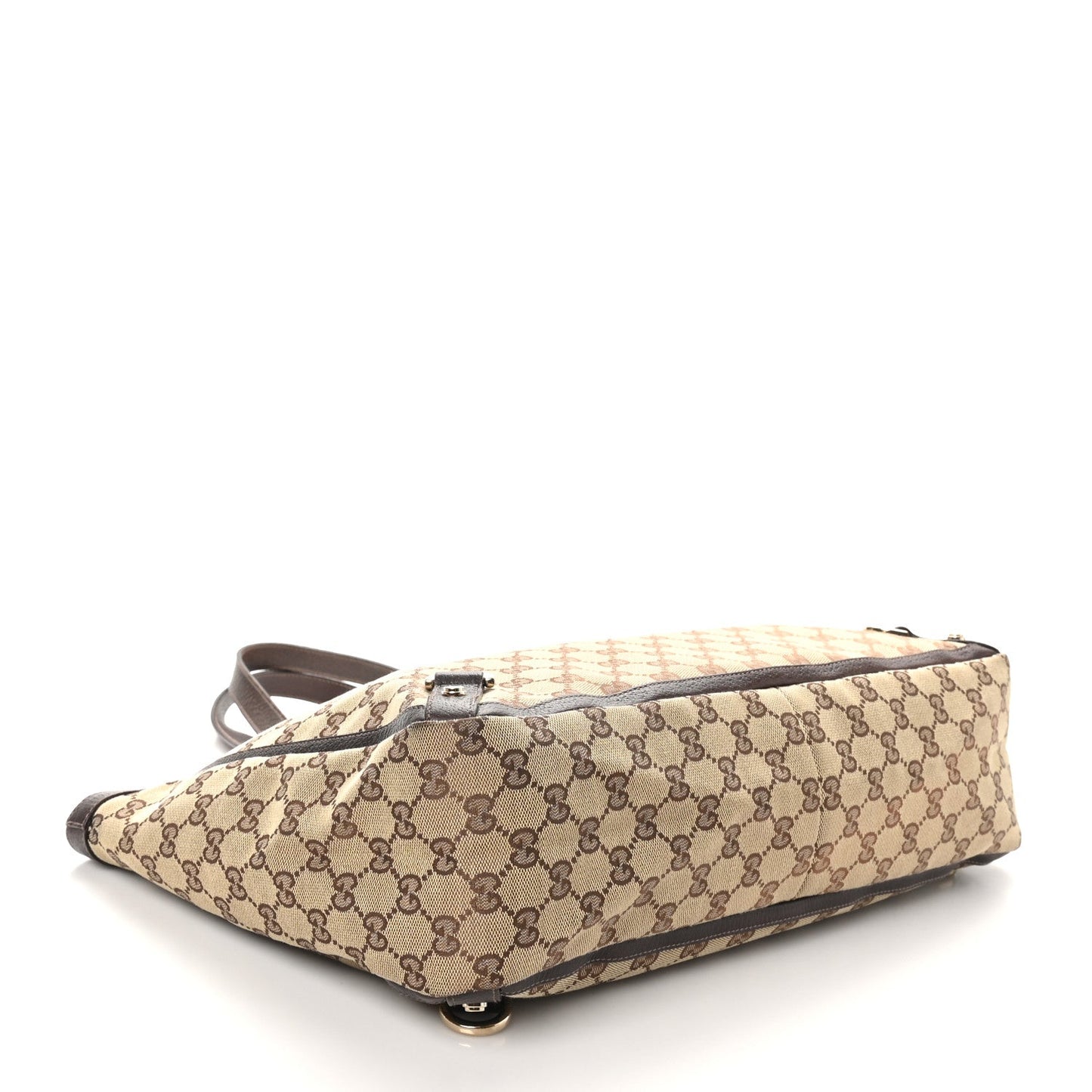 Gucci Abbey Tote GG Canvas Bag - Brown