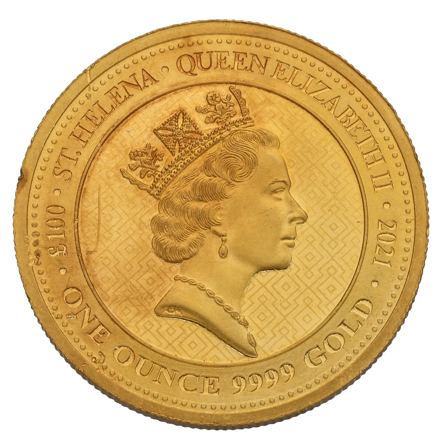 24ct Gold St Helena Victory Through Harmony 1 OZ Coin 2021