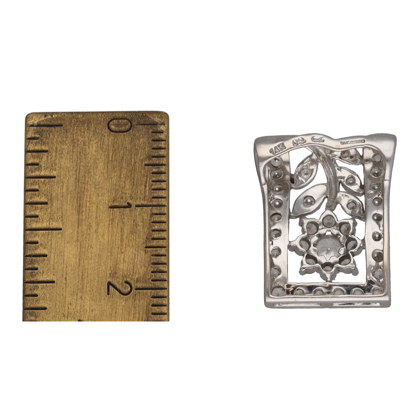 14ct White Gold Cubic Zirconia Dress/Cocktail Pendant