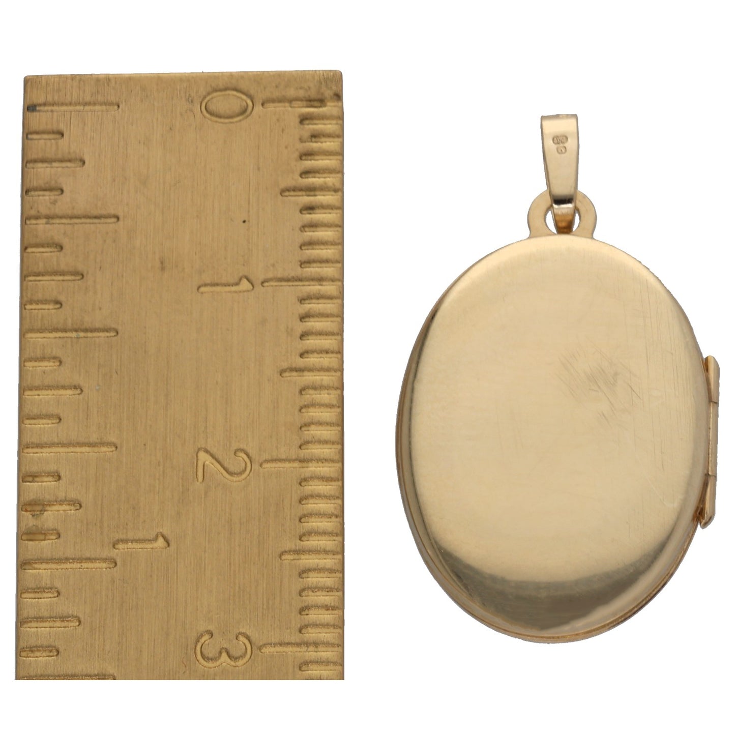 9ct Bicolour Gold Patterned Locket Pendant