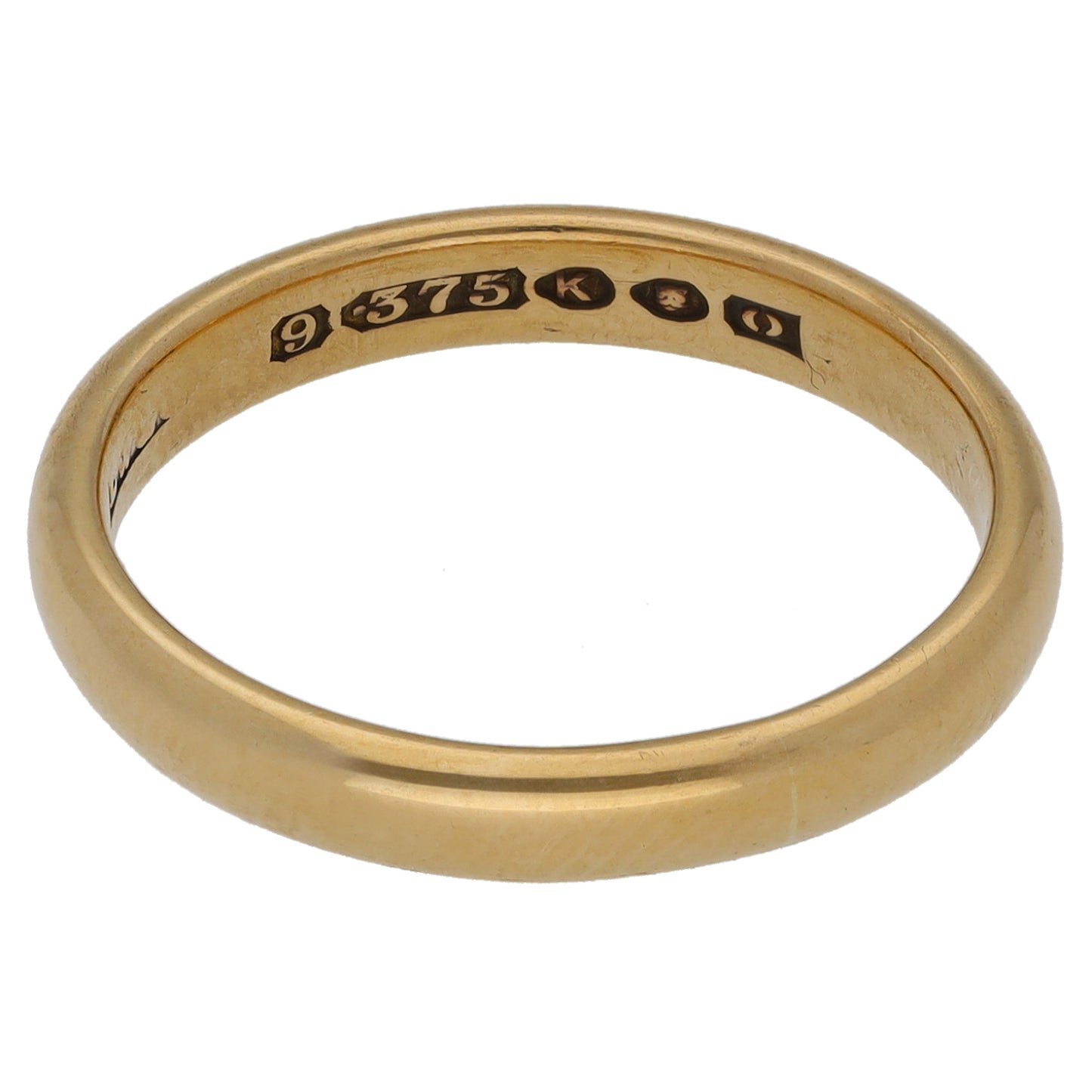9ct Gold Plain Wedding Ring Size L