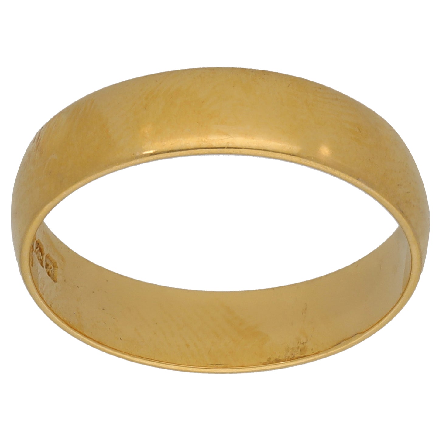 22ct Gold Plain Wedding Ring Size O