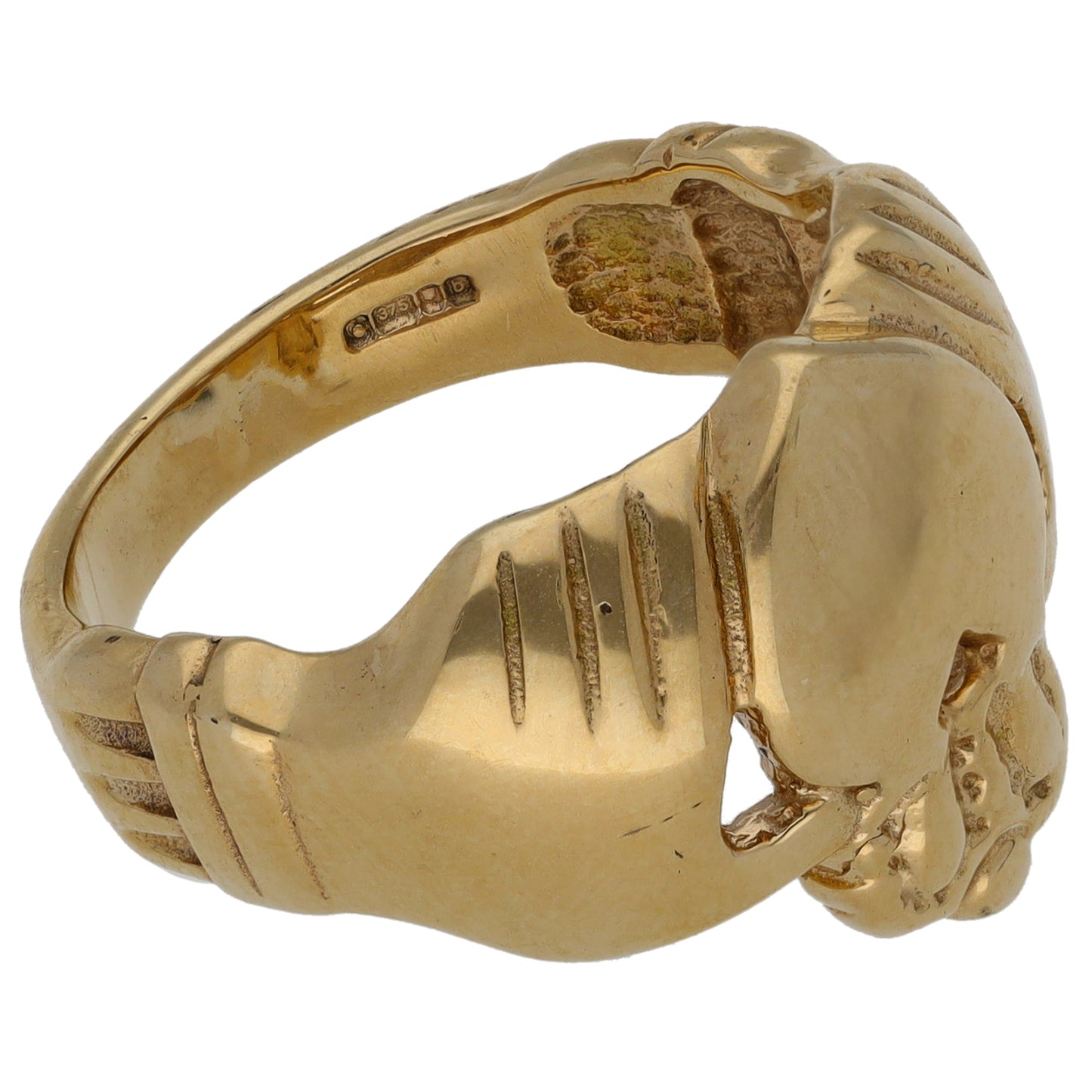 9ct Gold Claddagh Ring Size S