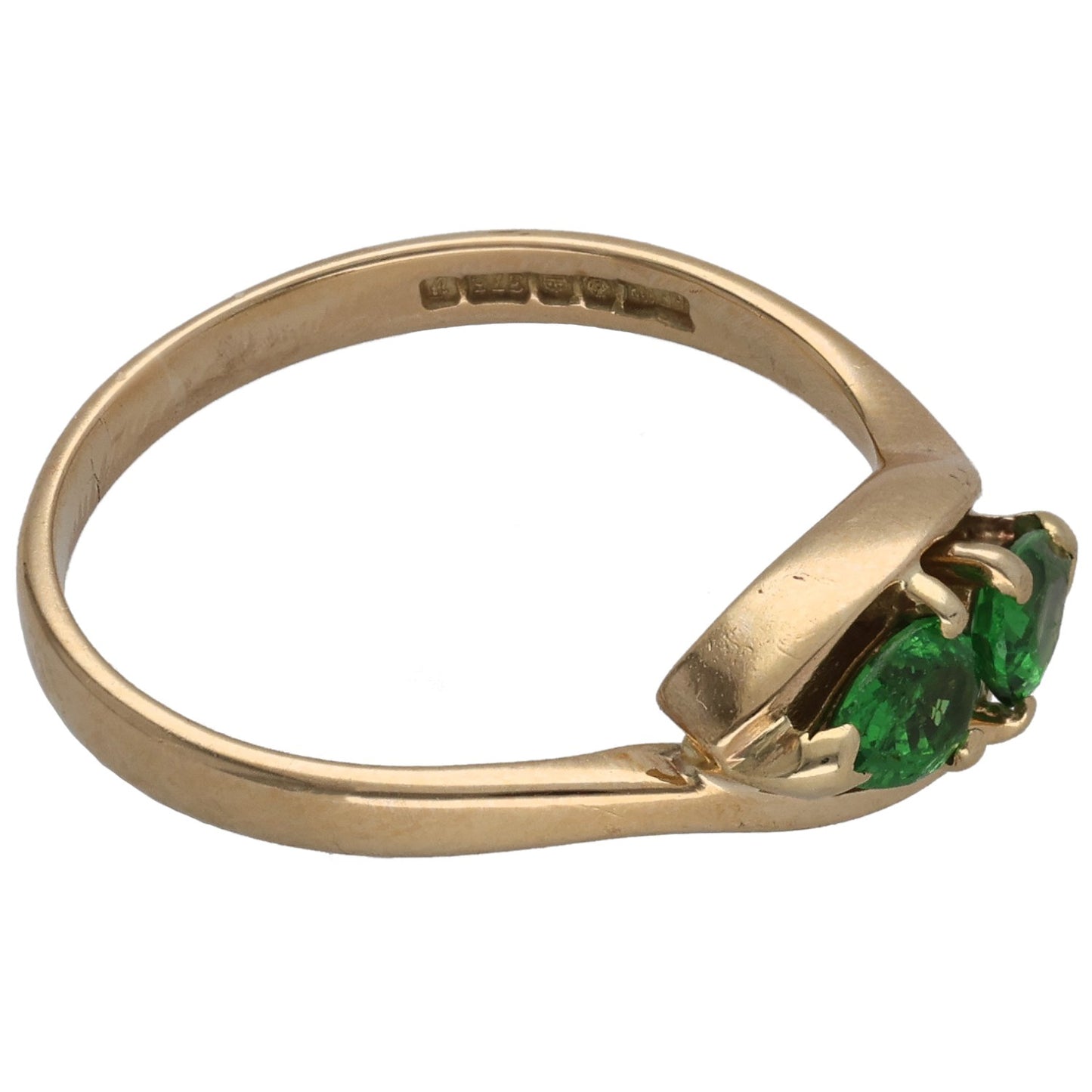 9ct Gold Garnet Dress/Cocktail Ring Size P