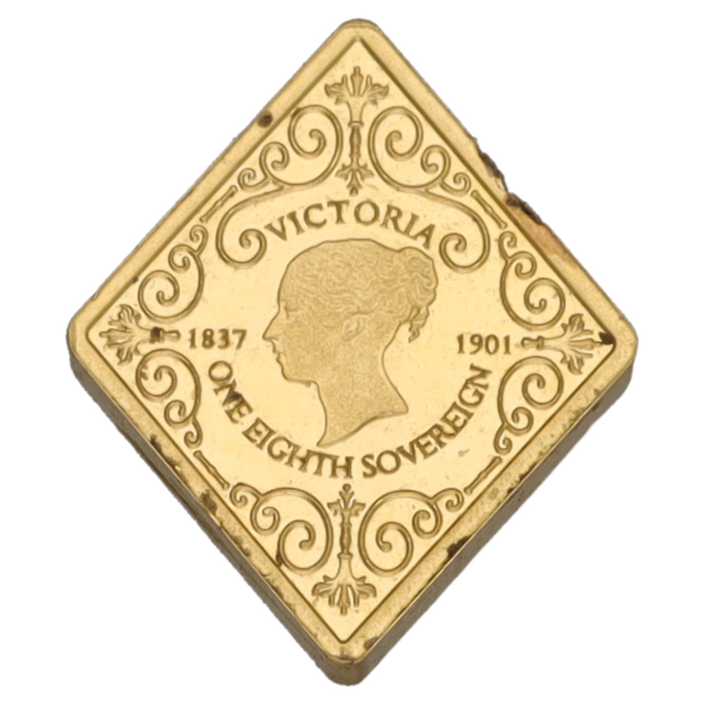 22ct Gold Queen Victoria 125th Diamond Jubilee Anniversary Eighth Sovereign Coin 2022