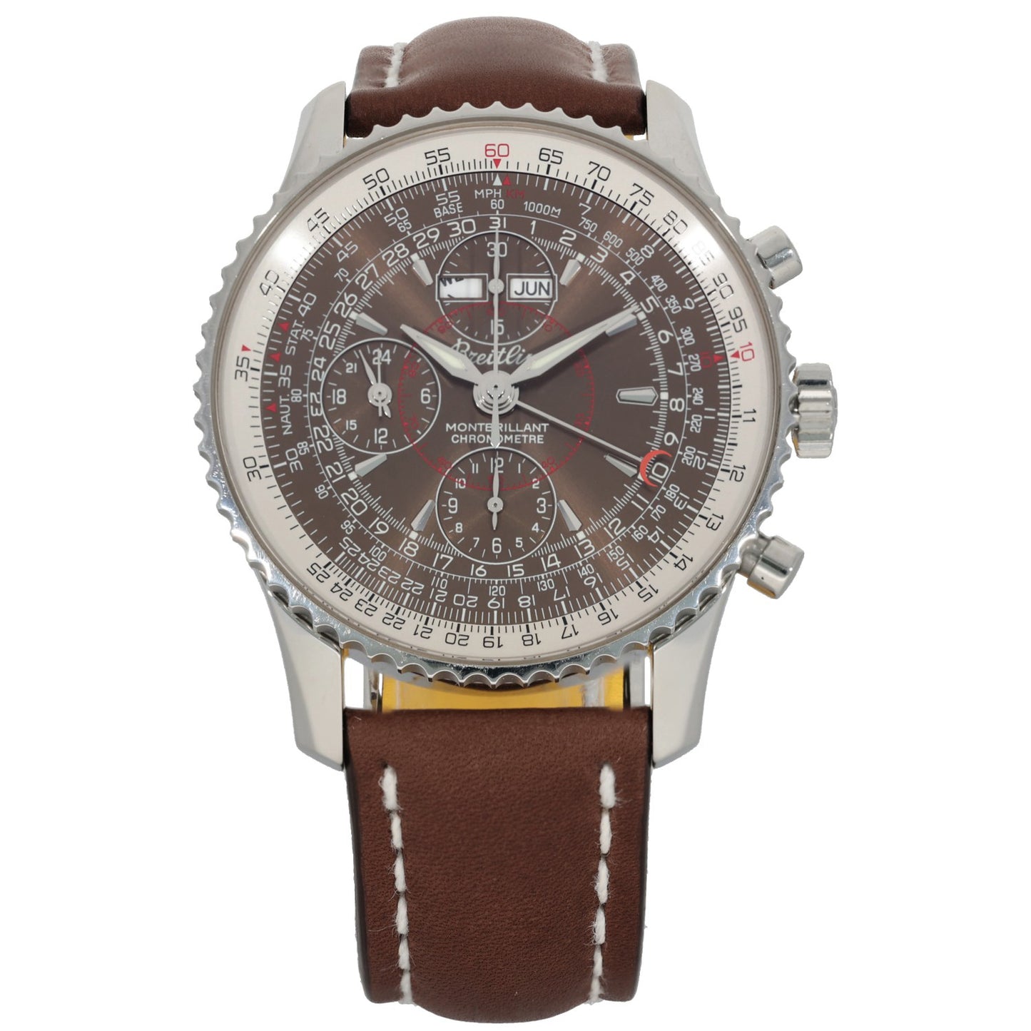 Breitling Montbrillant Datora A21330 43mm Stainless Steel Watch