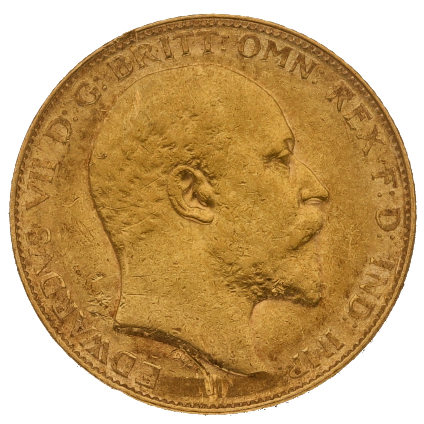 22ct Gold King Edward VII Half Sovereign Coin 1908