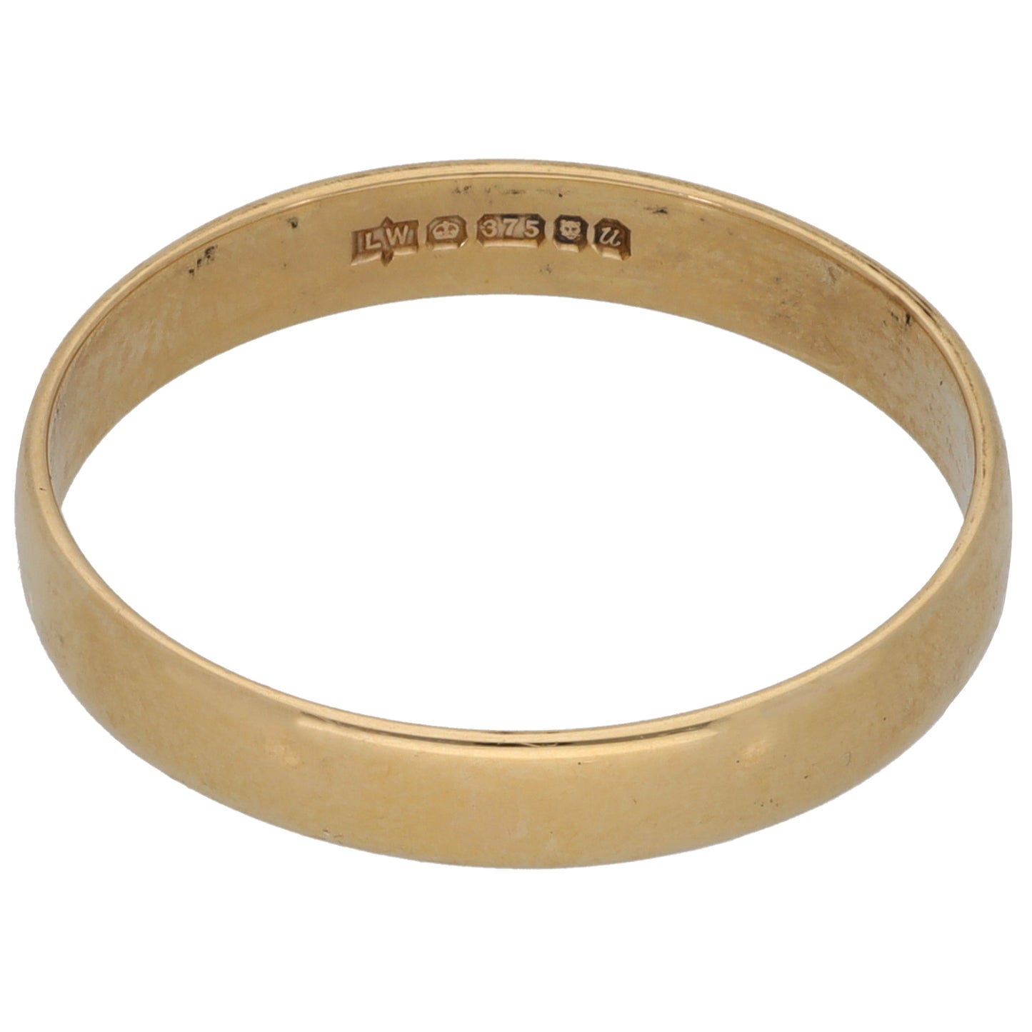 9ct Gold Plain Wedding Ring Size X