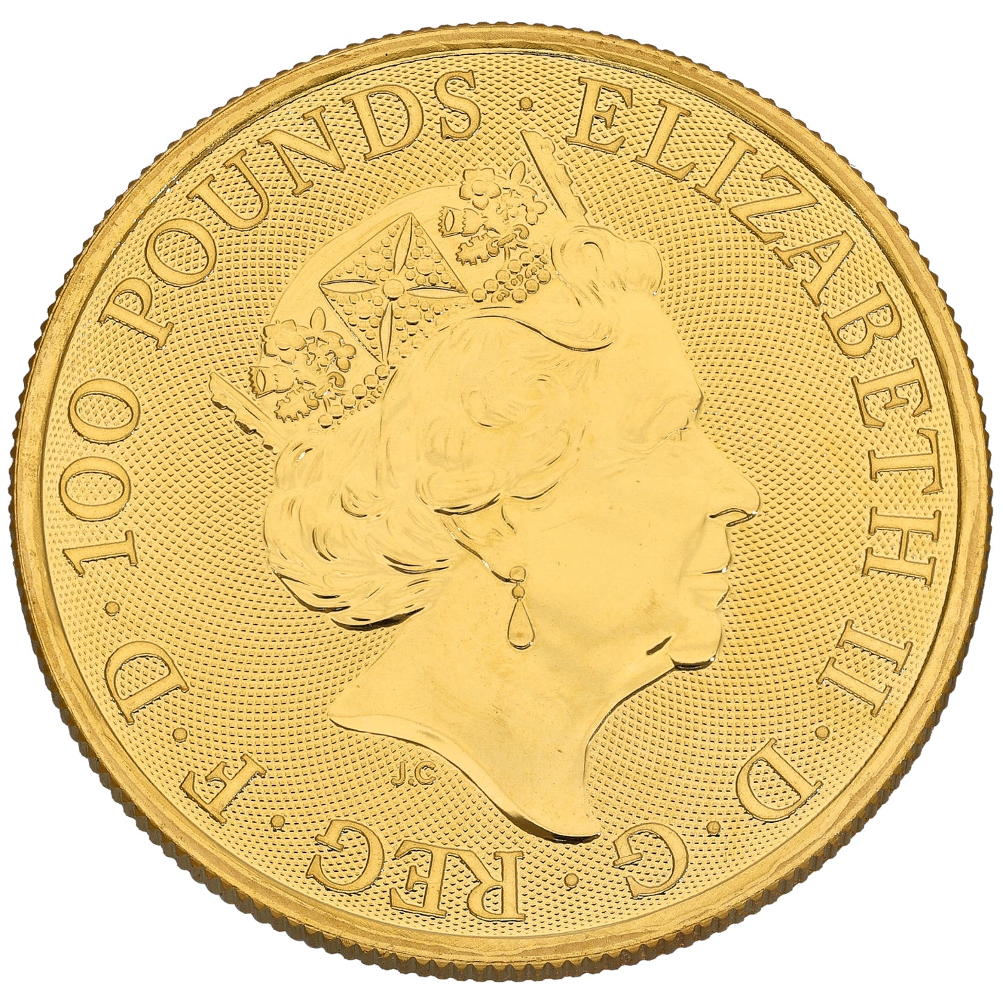24ct Gold White Lion Of Mortimer 1 OZ Coin 2020