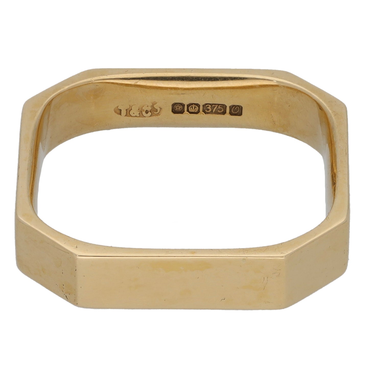 9ct Gold Shaped Wedding Ring Size L