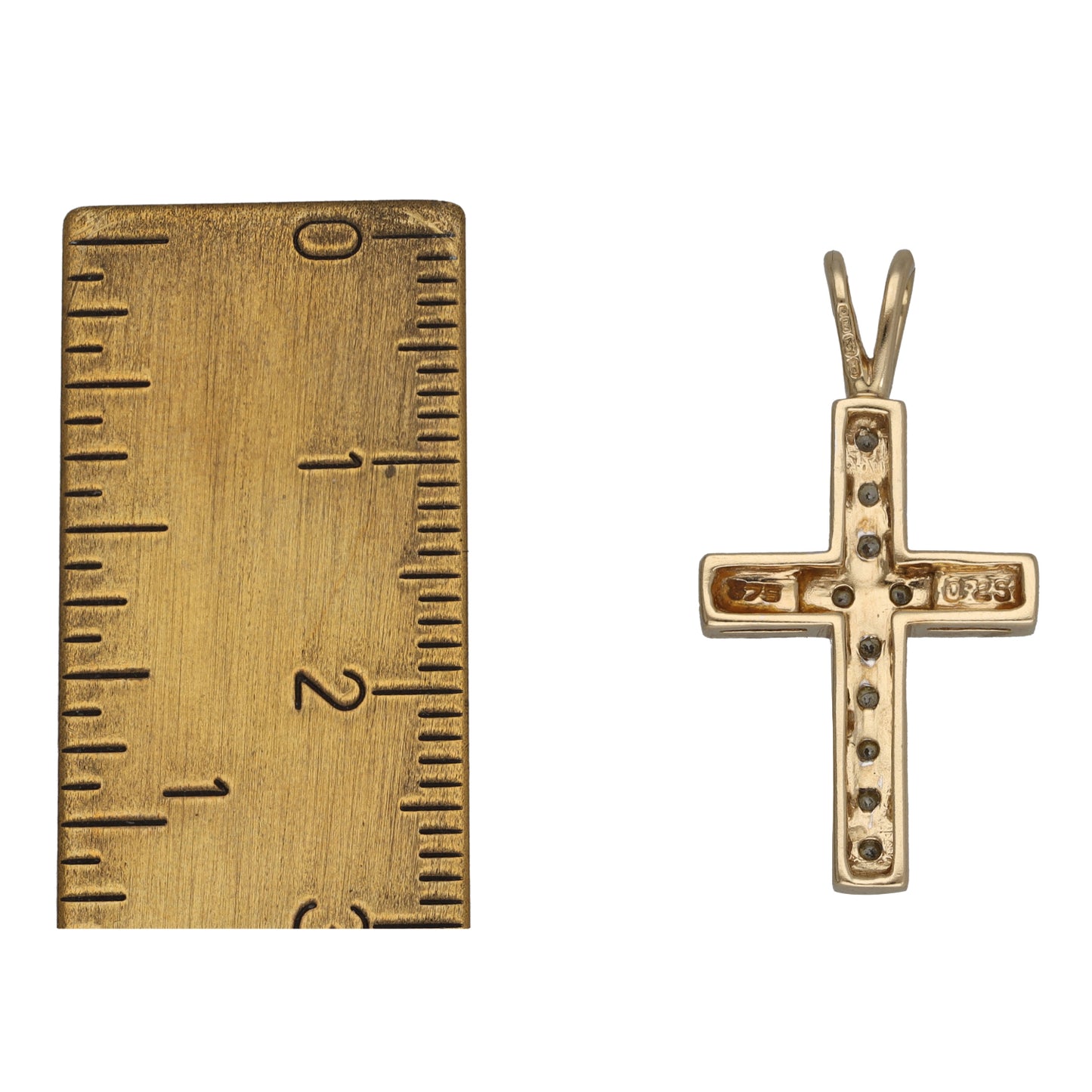 9ct Gold 0.25ct Diamond Cross Pendant