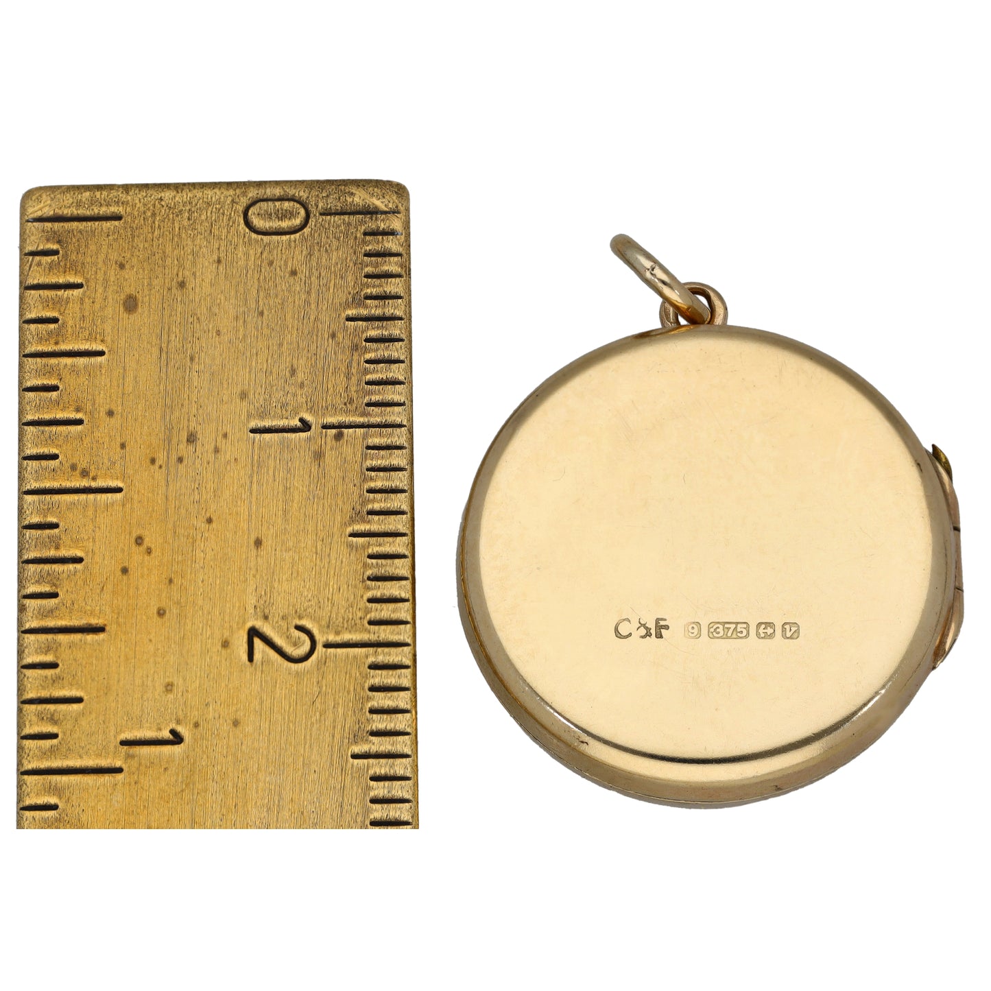 9ct Gold Patterned Locket Pendant