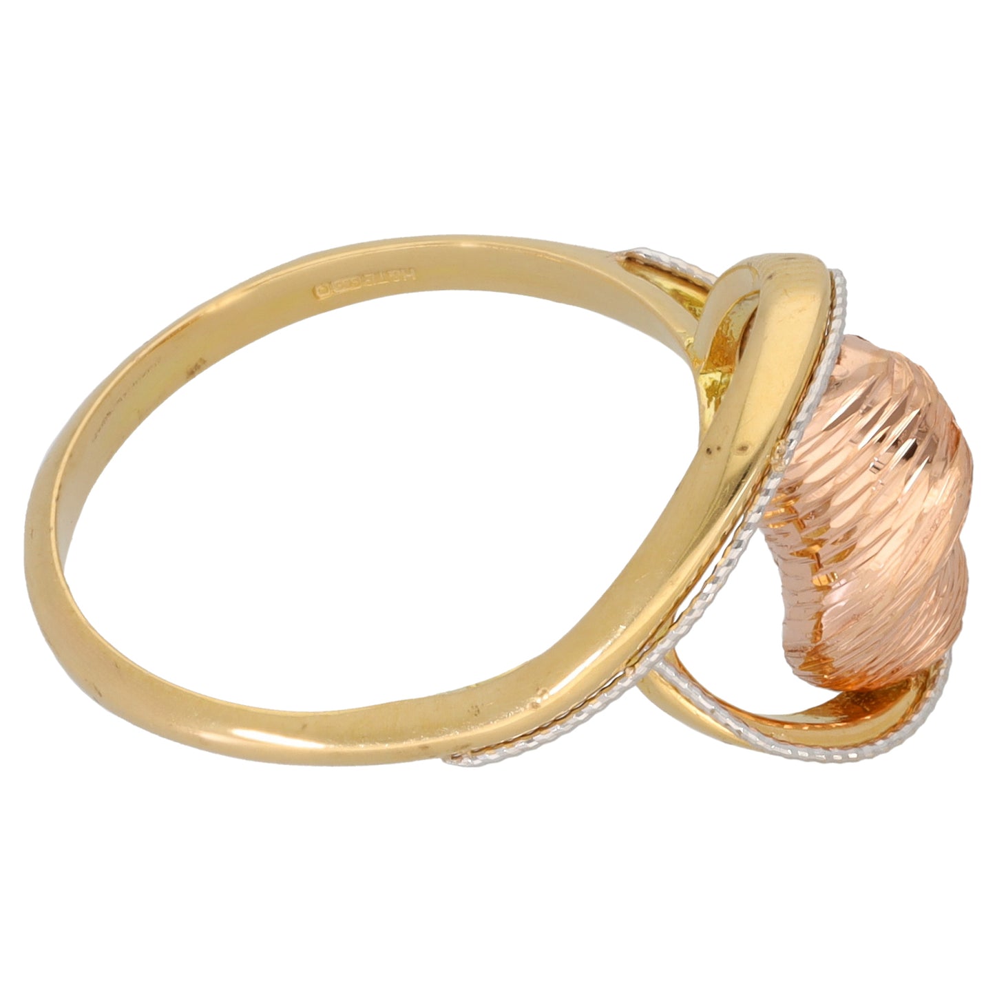 14ct Tricolour Gold Alternative Ring Size O