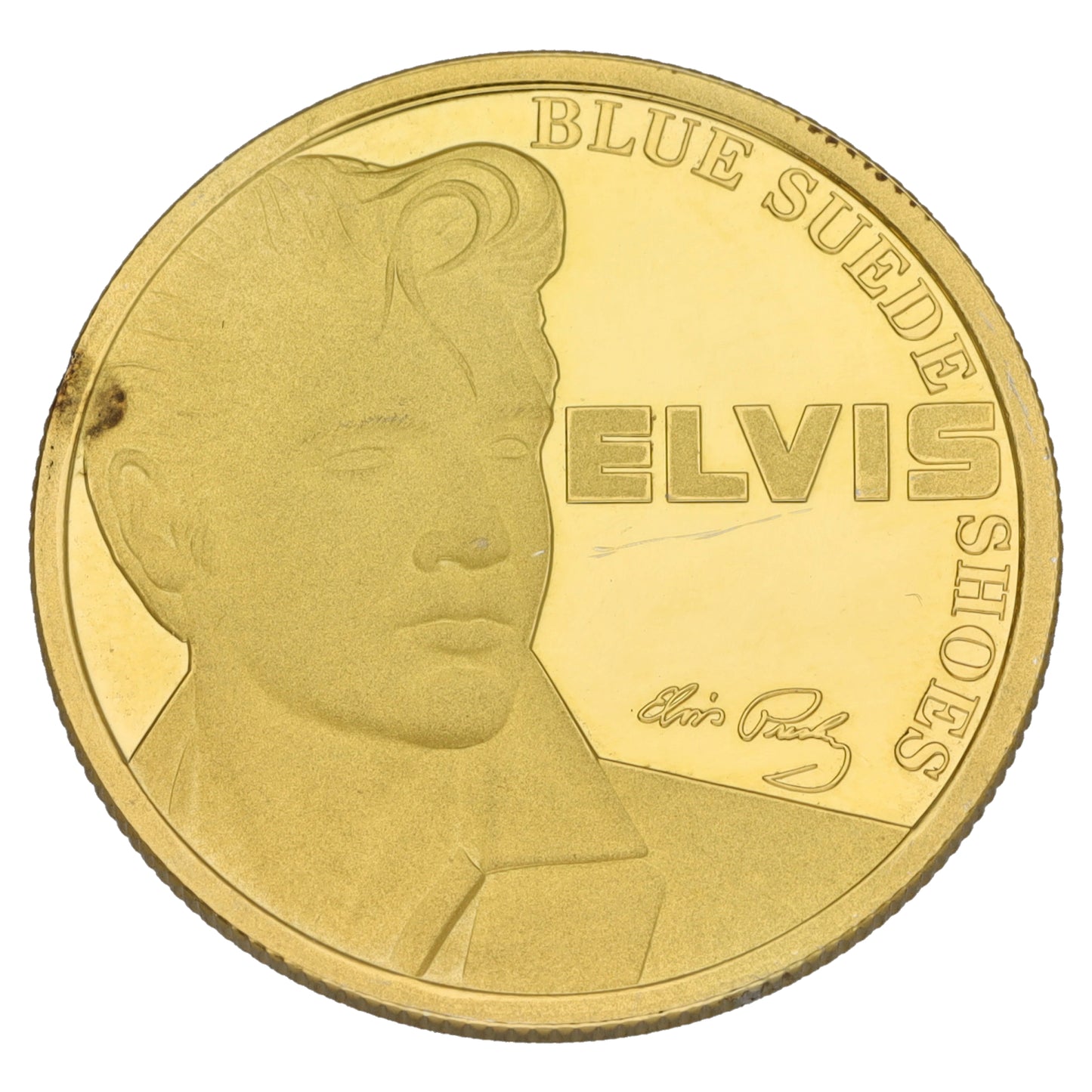 9ct Gold Elvis Blue Suede Shoes Two Crowns Coin 2023