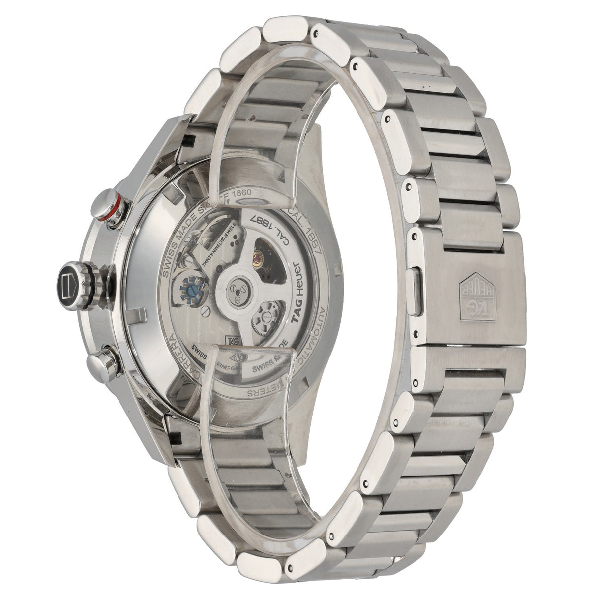 Tag Heuer Carrera CAR2A10-5 , open caseback watch with tachymetre bezel