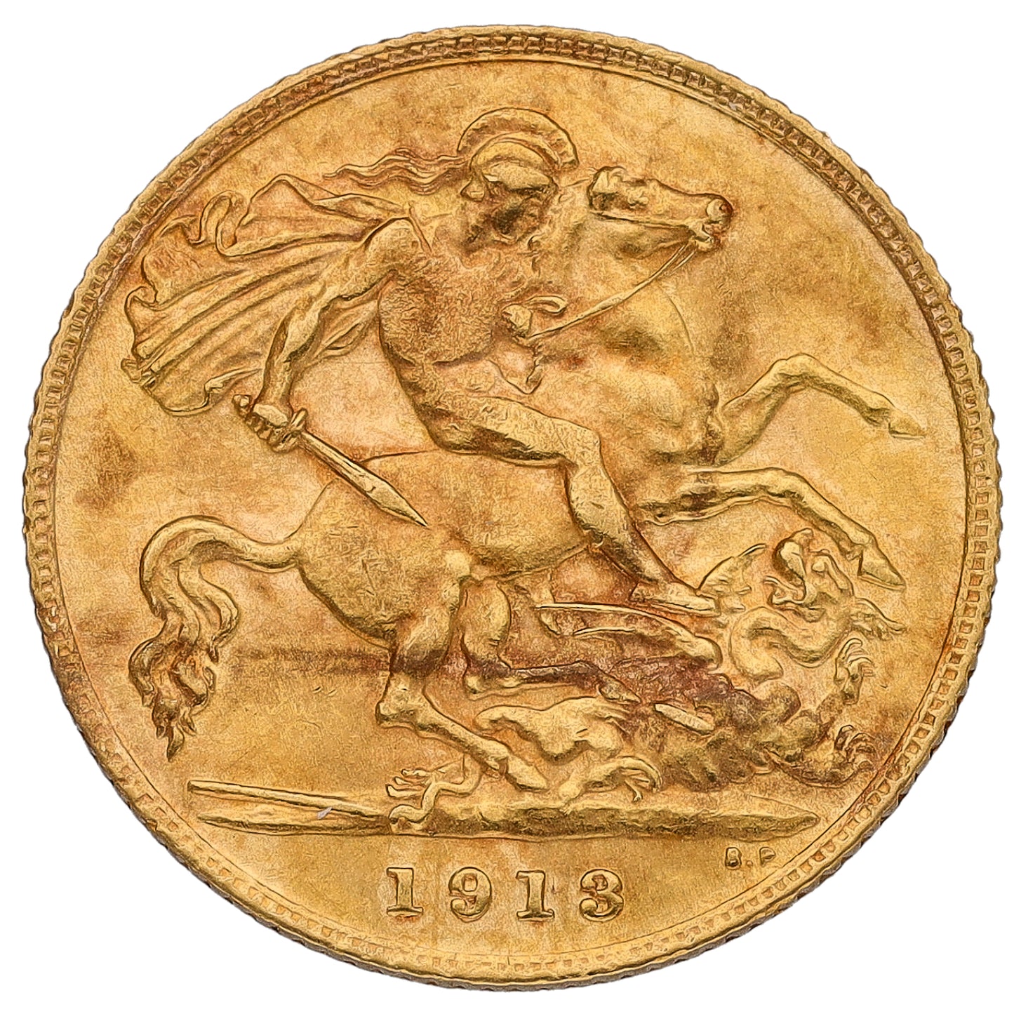 22ct Gold King George V Half Sovereign Coin 1913