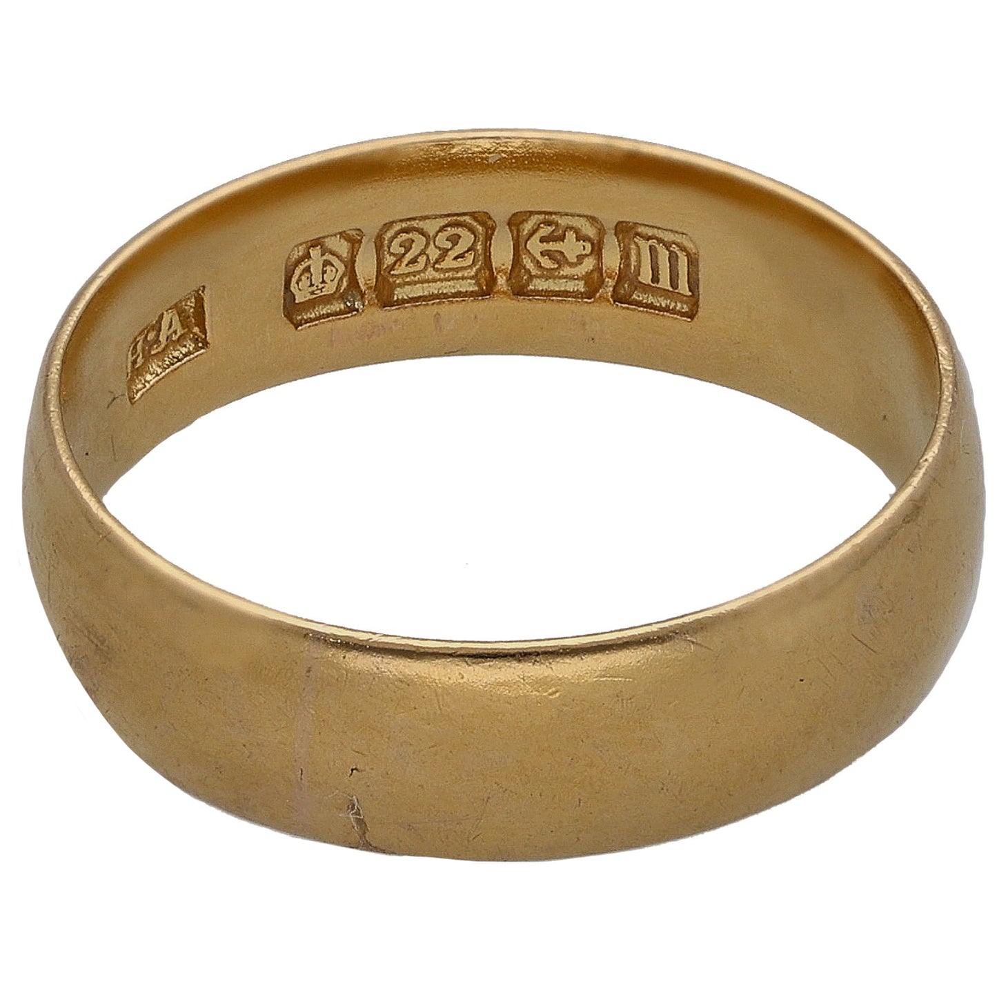 22ct Gold Plain Wedding Ring Size K