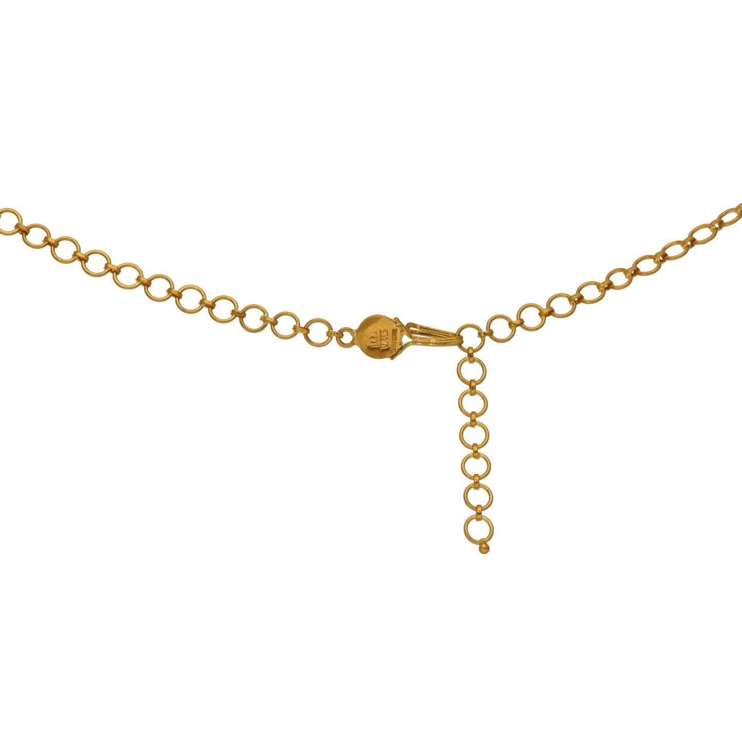 22ct Gold Imitation Gems Fancy Necklace 16"