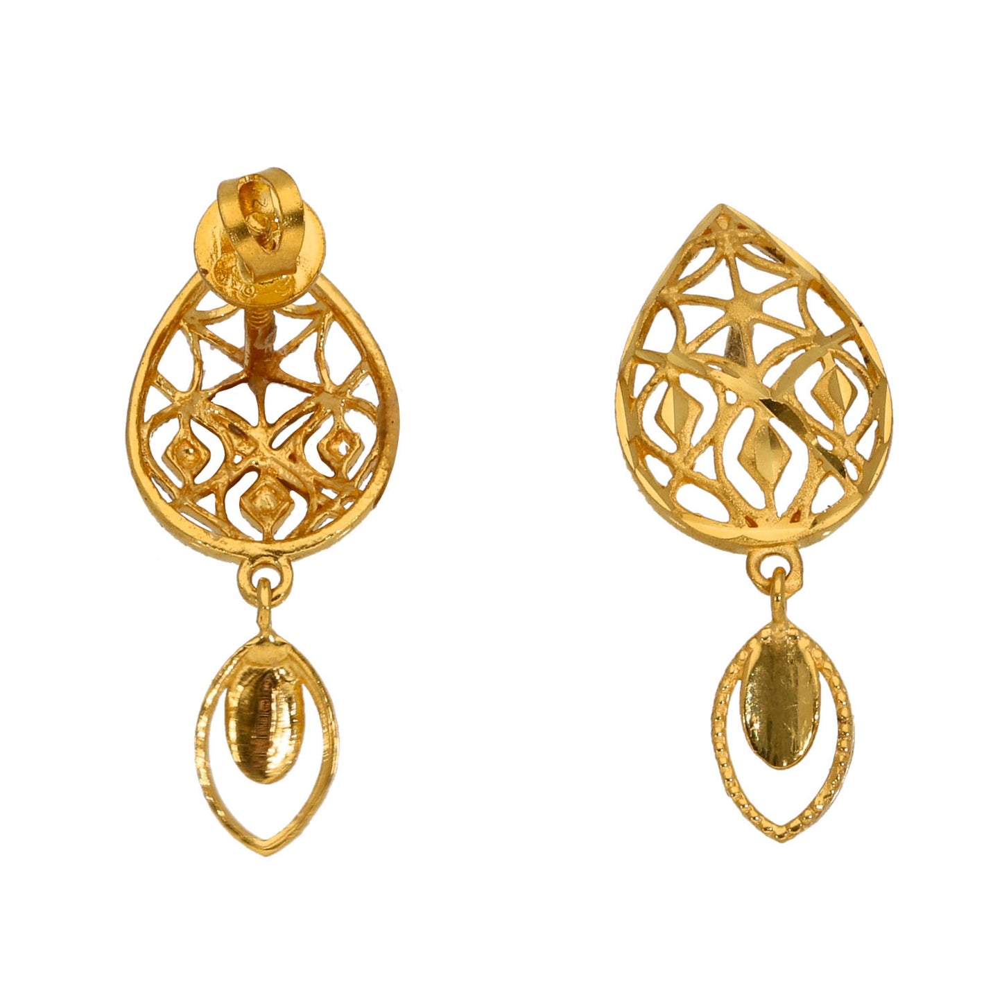 New 22ct Gold Tear Drop Earrings