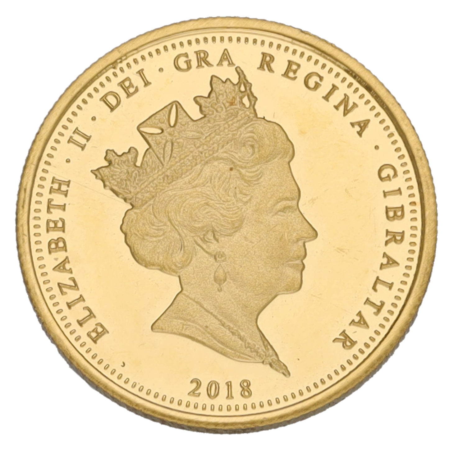 22ct Gold Queen Elizabeth II Quarter Sovereign Coin 2018