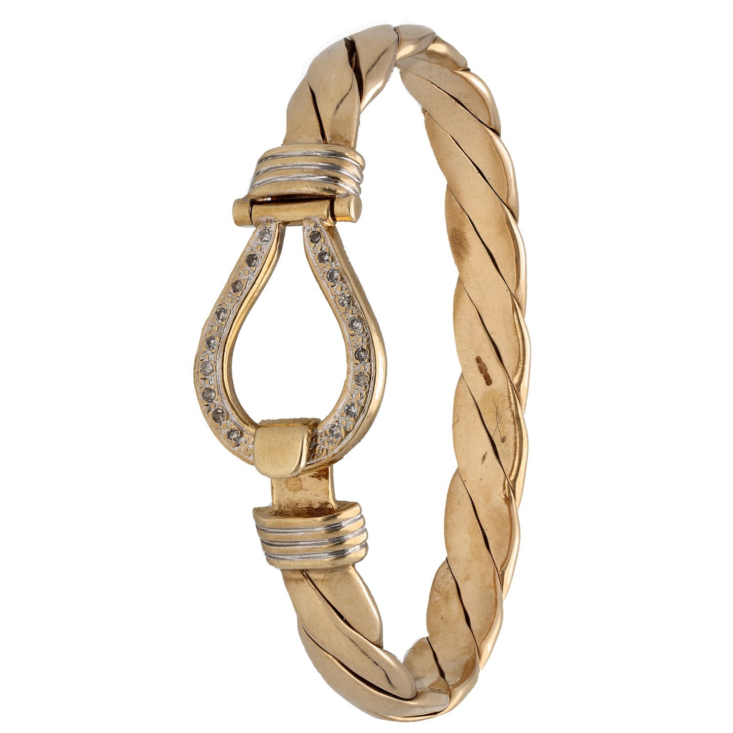 9ct Gold 0.09ct Diamond Alternative Bangle