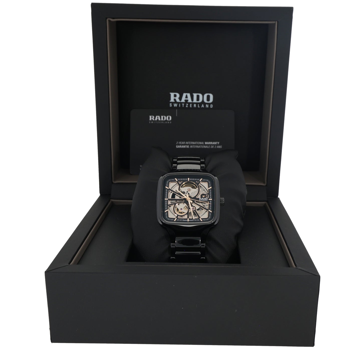 Rado True Square 734.6086.3 38mm Ceramic Watch