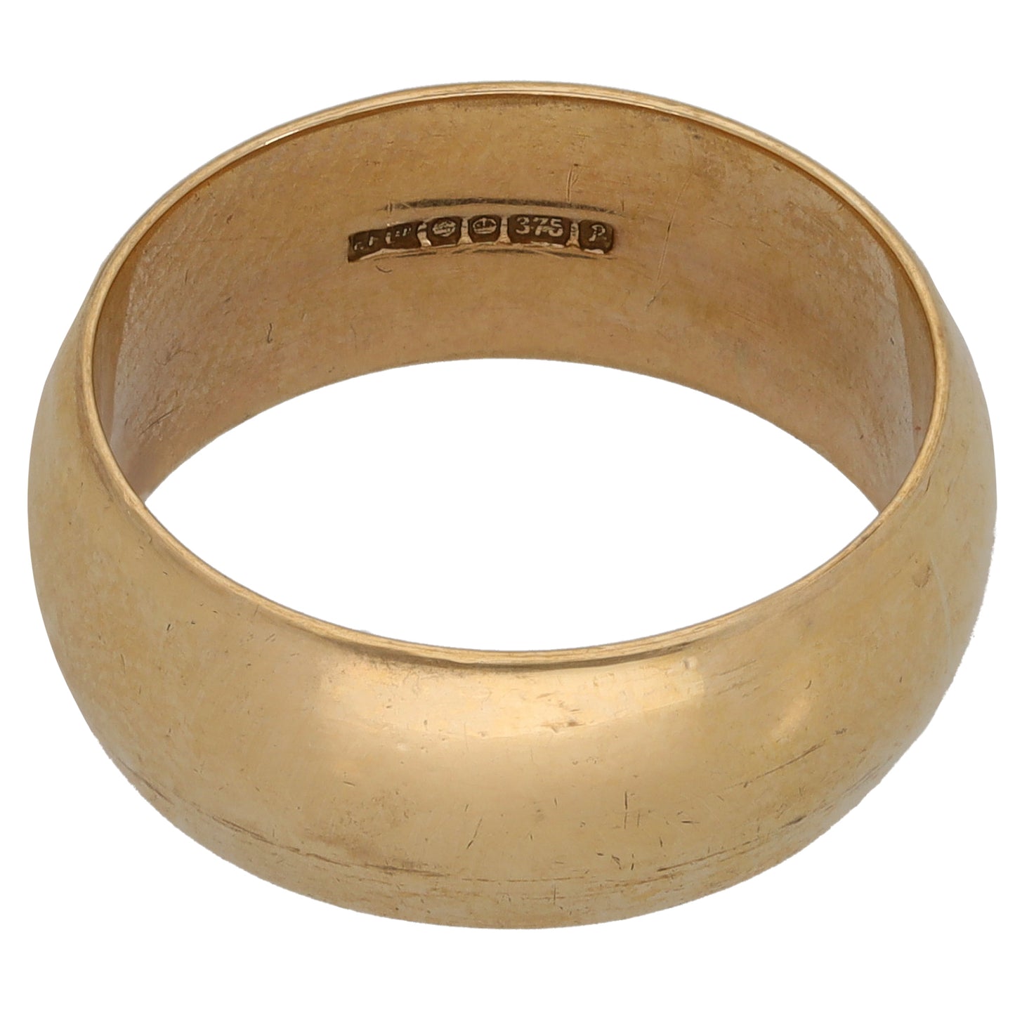 9ct Gold Plain Wedding Ring Size P