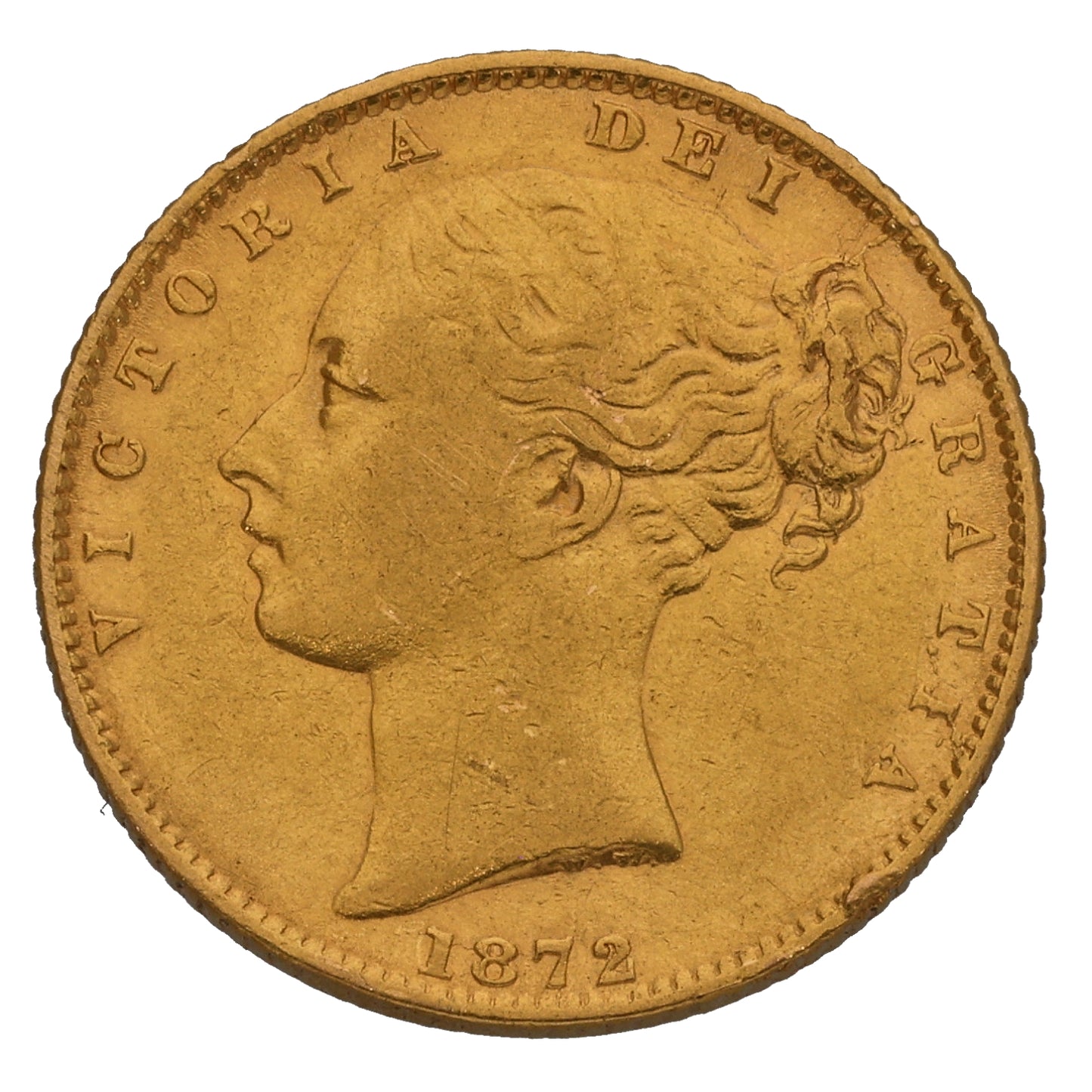 22ct Gold Queen Victoria Full Sovereign Coin 1872
